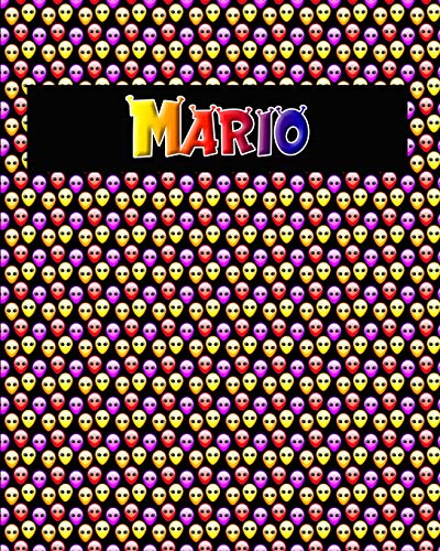 120 Page Handwriting Practice Book with Colorful Alien Cover Mario