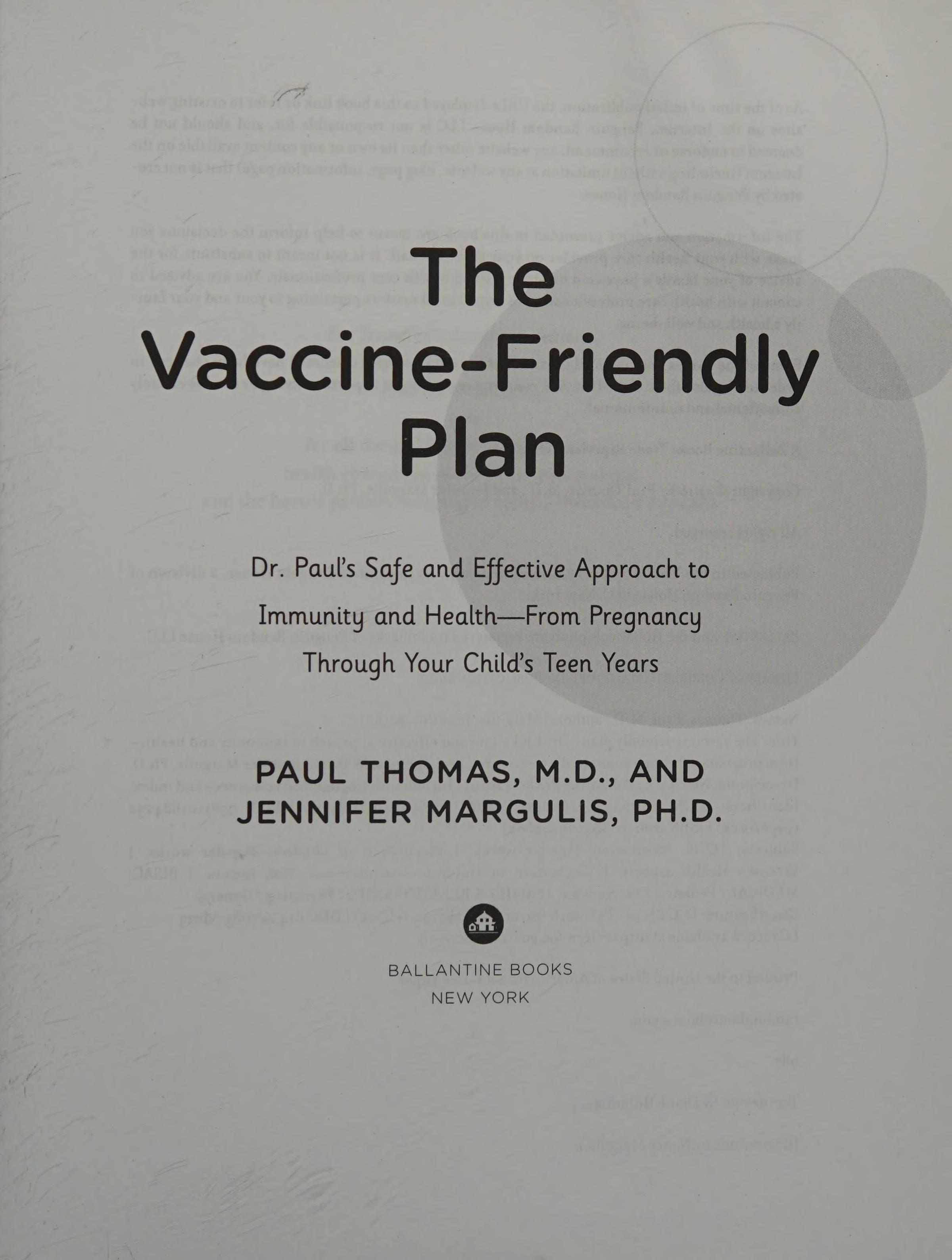 The Vaccine-Friendly Plan