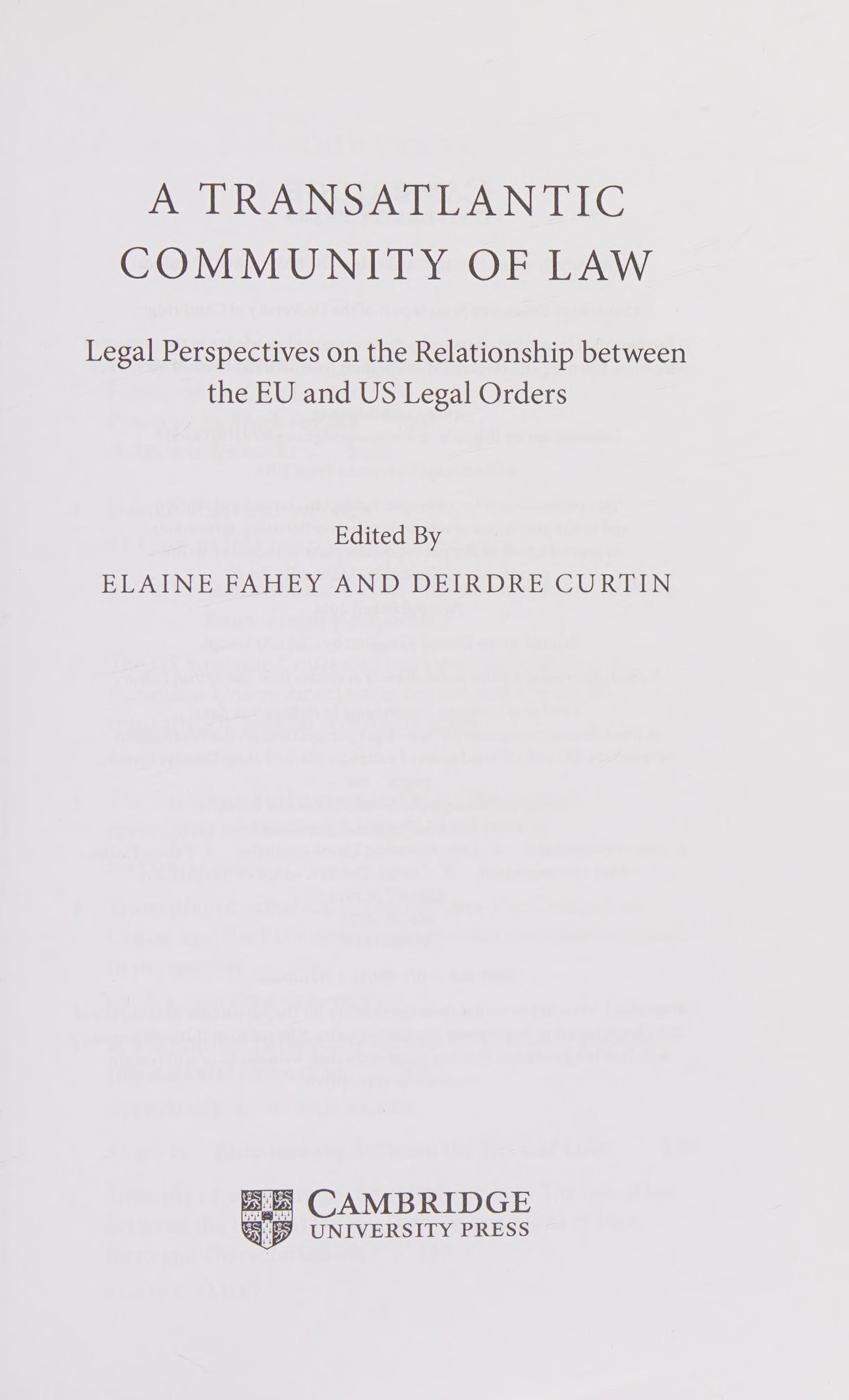 Transatlantic Community of Law