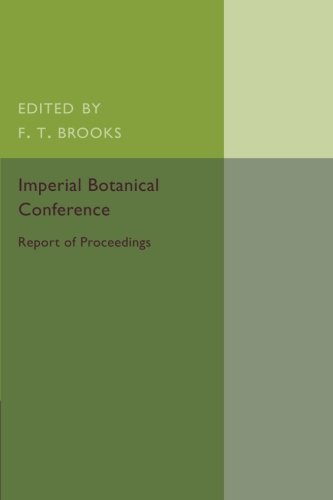 Imperial Botanical Conference London July 7 16 1924