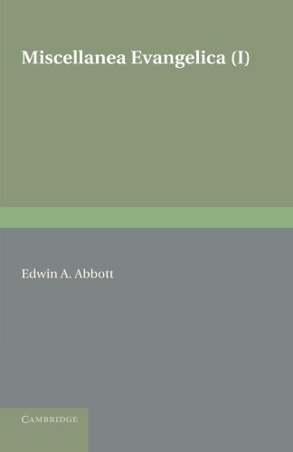 Miscellanea Evangelica, Volume 1