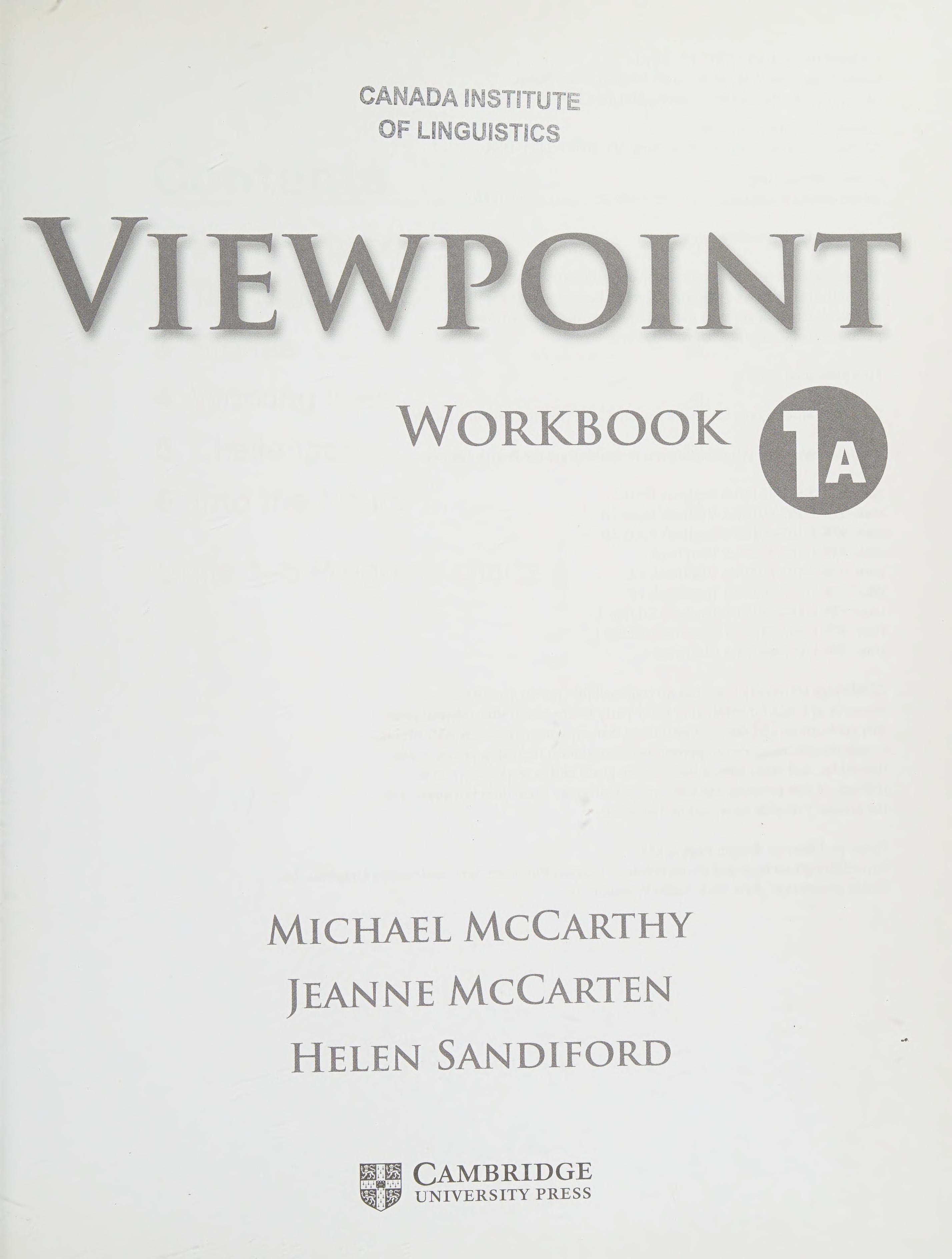 Viewpoint Level 1 Workbook A