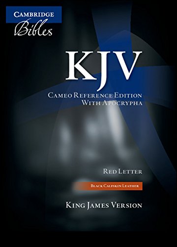 KJV Cameo Reference with Apocrypha Black Calfskin KJ455:XRA