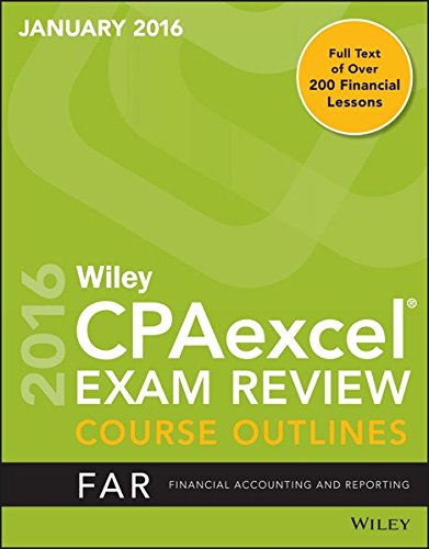 Wiley Cpaexcel Exam Review January 2016 Course Outline