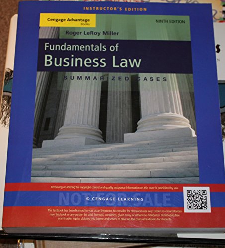 IE FUND BUS LAW SUMM CASES 9E
