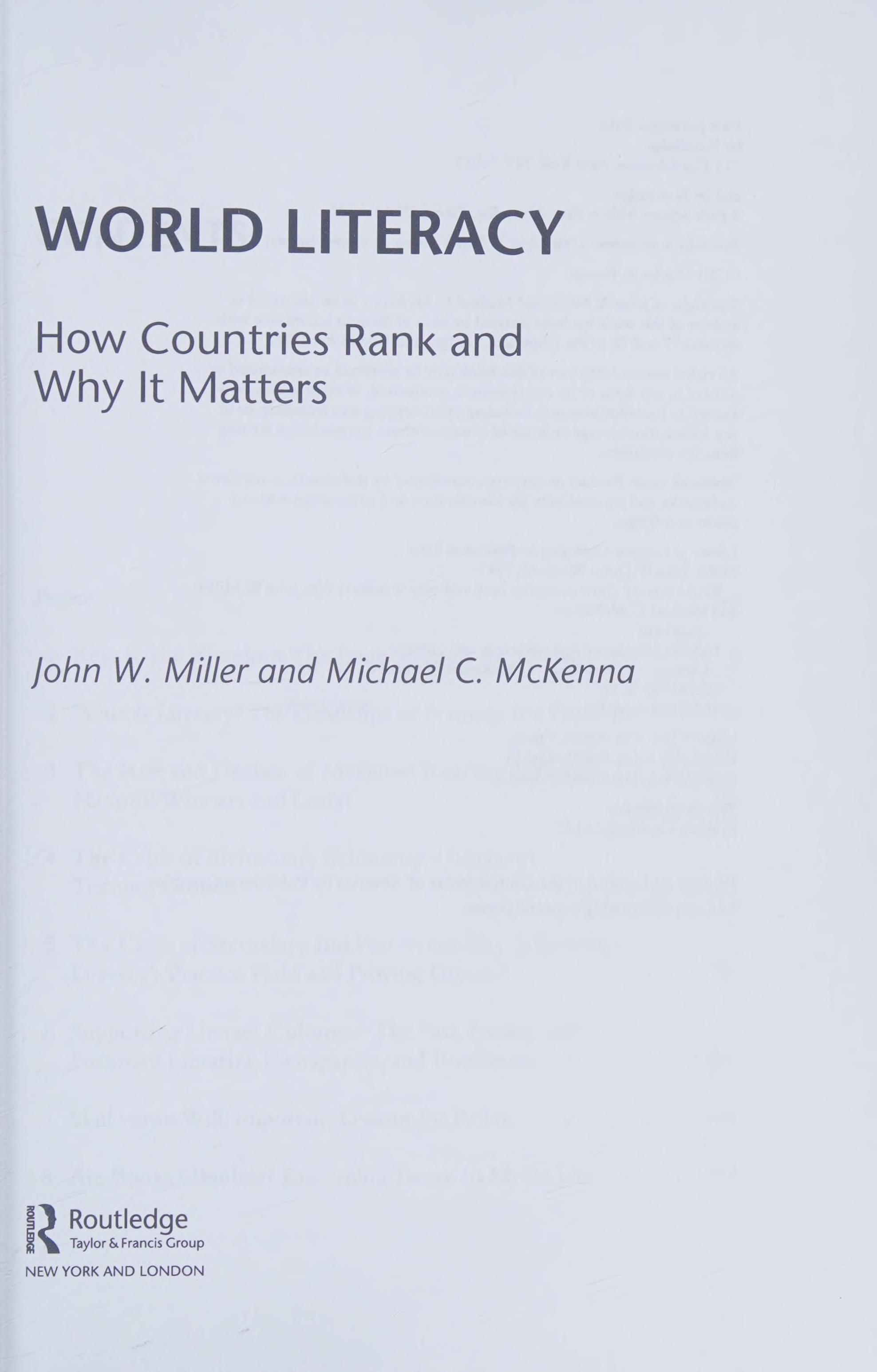 World Literacy: How Countries Rank And Why It Matters