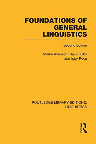 Foundations of General Linguistics