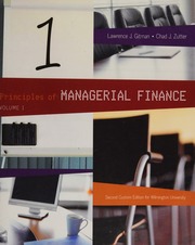 Principles of Managerial Finance Volume 1- Second Custom Edition for Wilmington University
