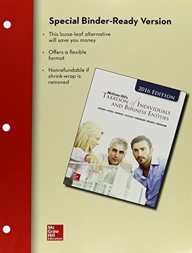 Loose-Leaf for Mcgraw-Hill's Taxation of Business Entities, 2016 Edition with Taxact