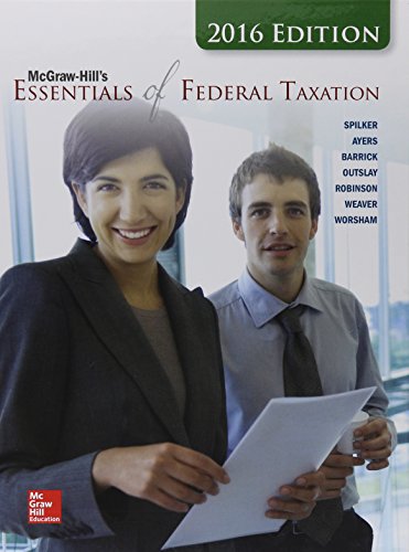 Mcgraw-Hill's Essentials of Federal Taxation, 2016 Edition with Taxact