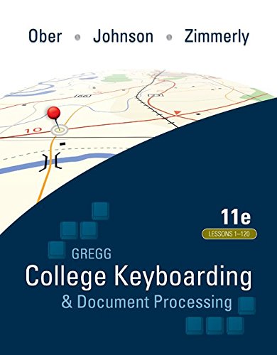GREGG COLLEGE KEYBOARDING &Amp; DOCUMENT PROCESSING (GDP11) MICROSOFT WORD 2016 MANUAL KIT 3
