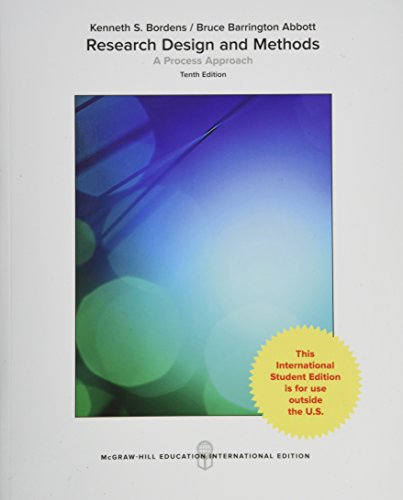 Research Design And Methods: A Process Approach