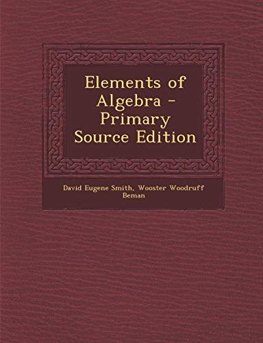 Elements of Algebra