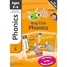 Phonics - Learn At Home Pack 5 (Bug Club), Phonics Sets 13-26 For Ages 5-6 (Six Stories + Parent Guide + Activity Book)