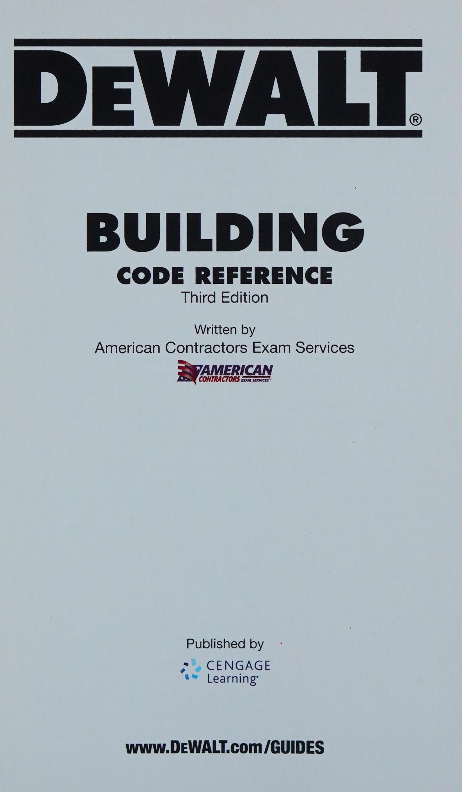 DEWALT Building Code Reference