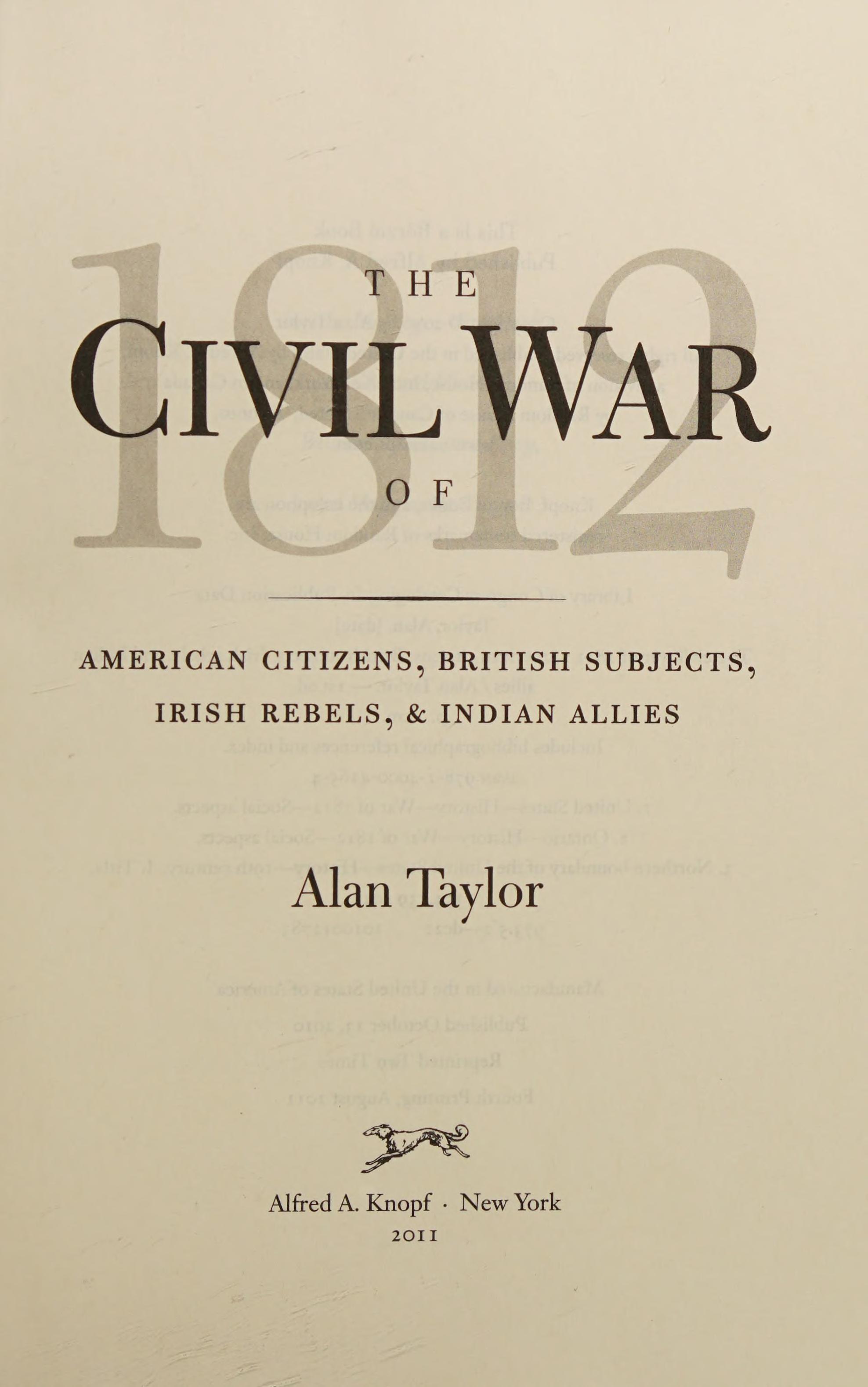 The civil war of 1812