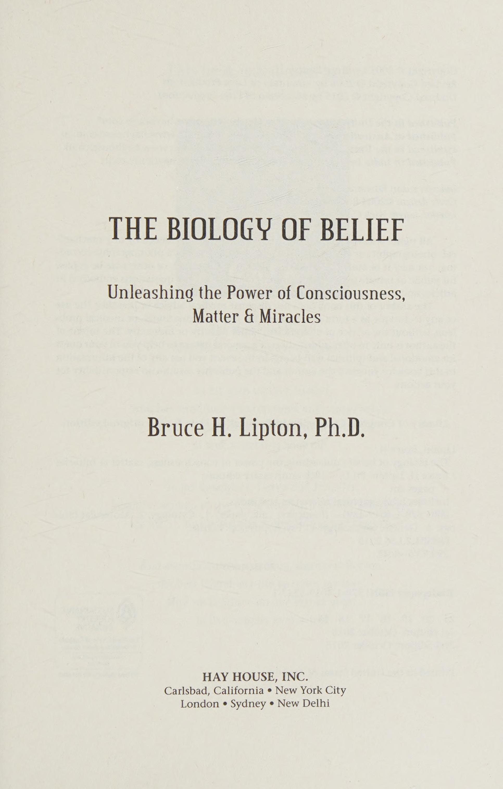 The Biology of Belief 10th Anniversary Edition