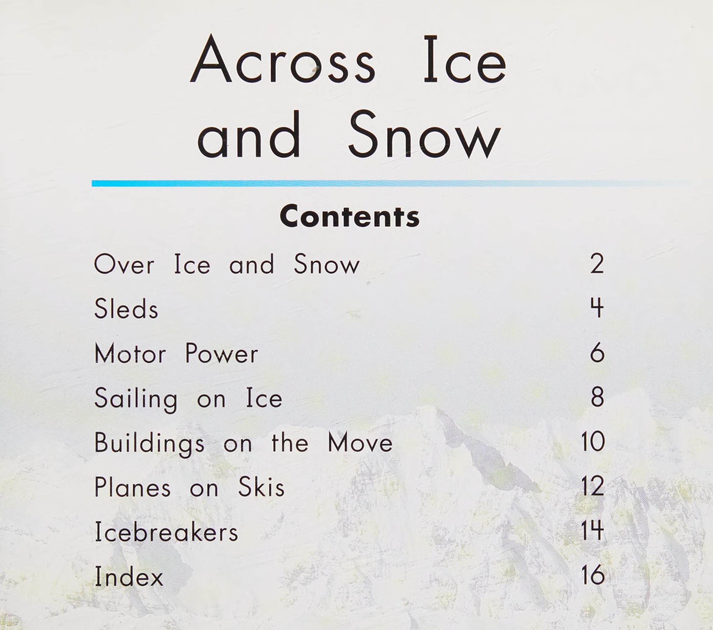 Across Ice & Snow