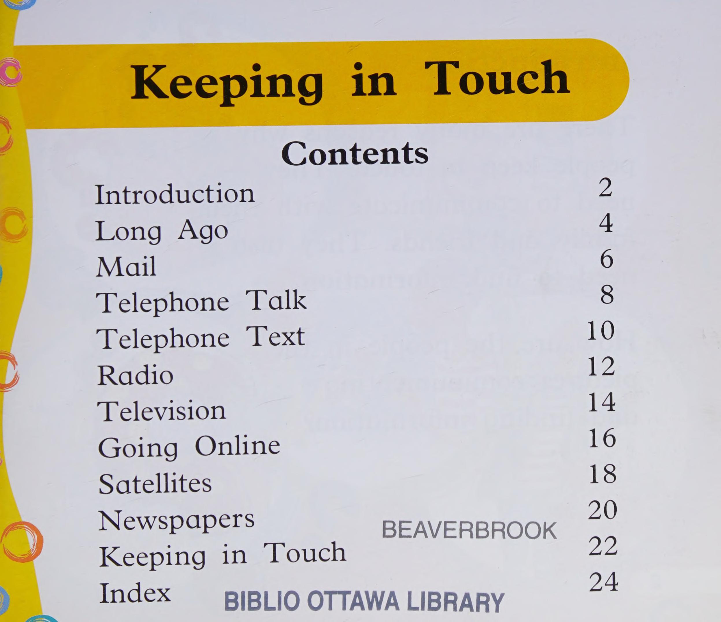Keeping In Touch