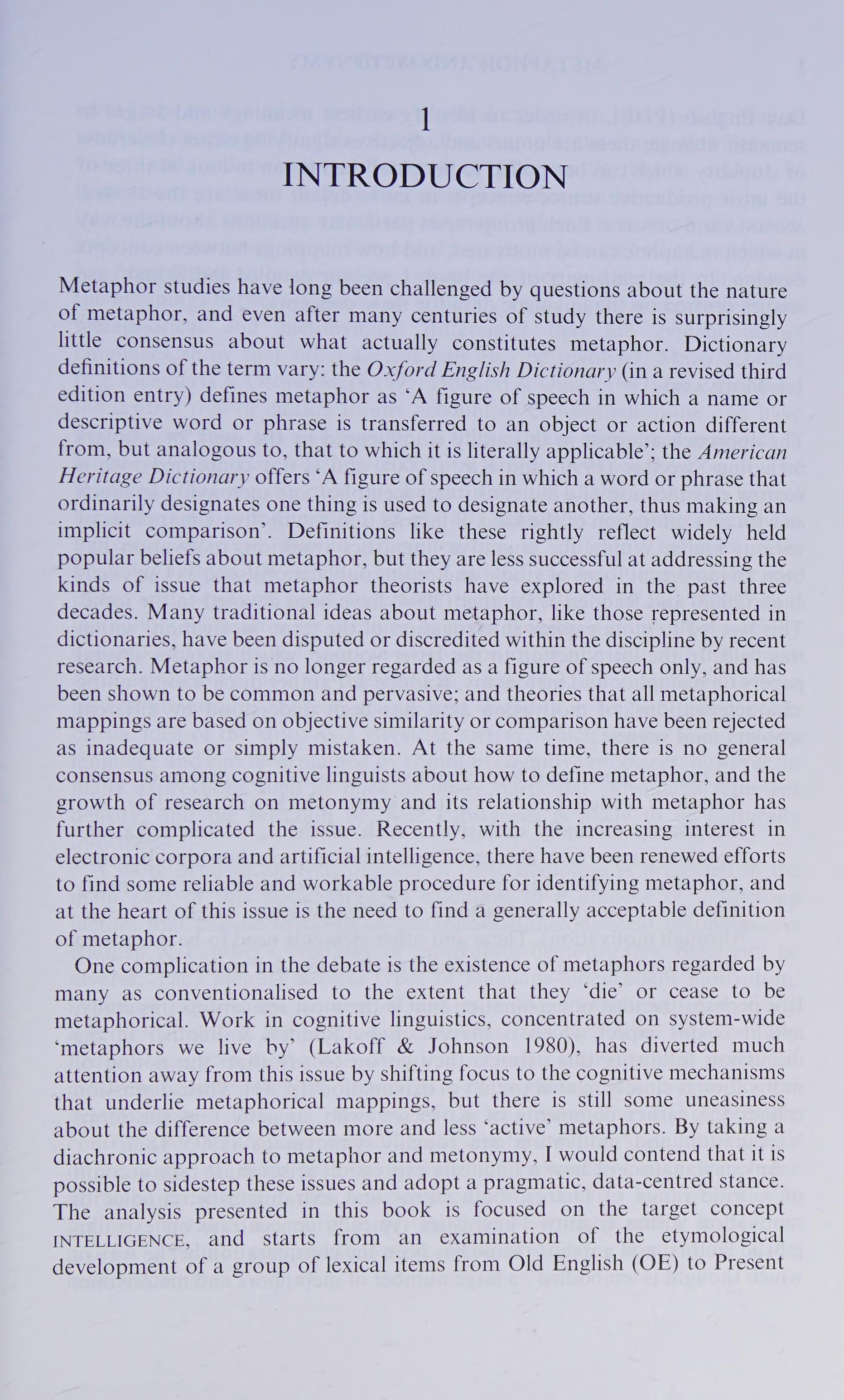Metaphor And Metonymy: A Diachronic Approach