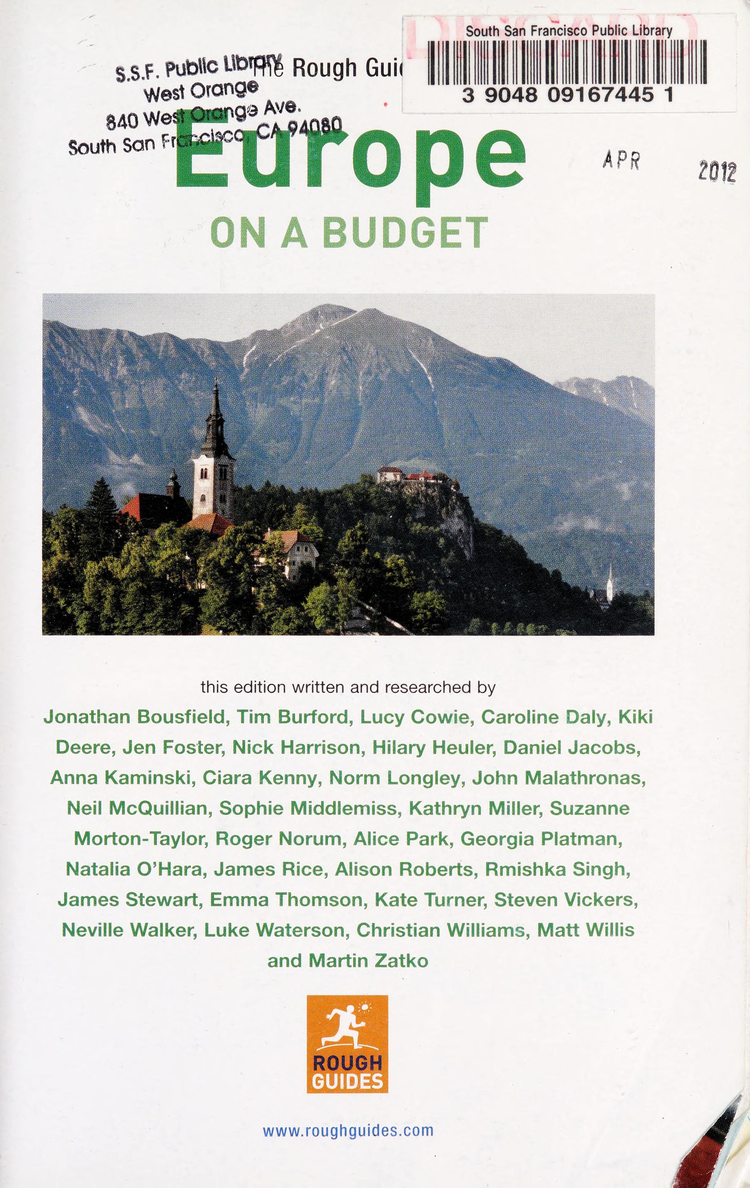 The rough guide to Europe on a budget