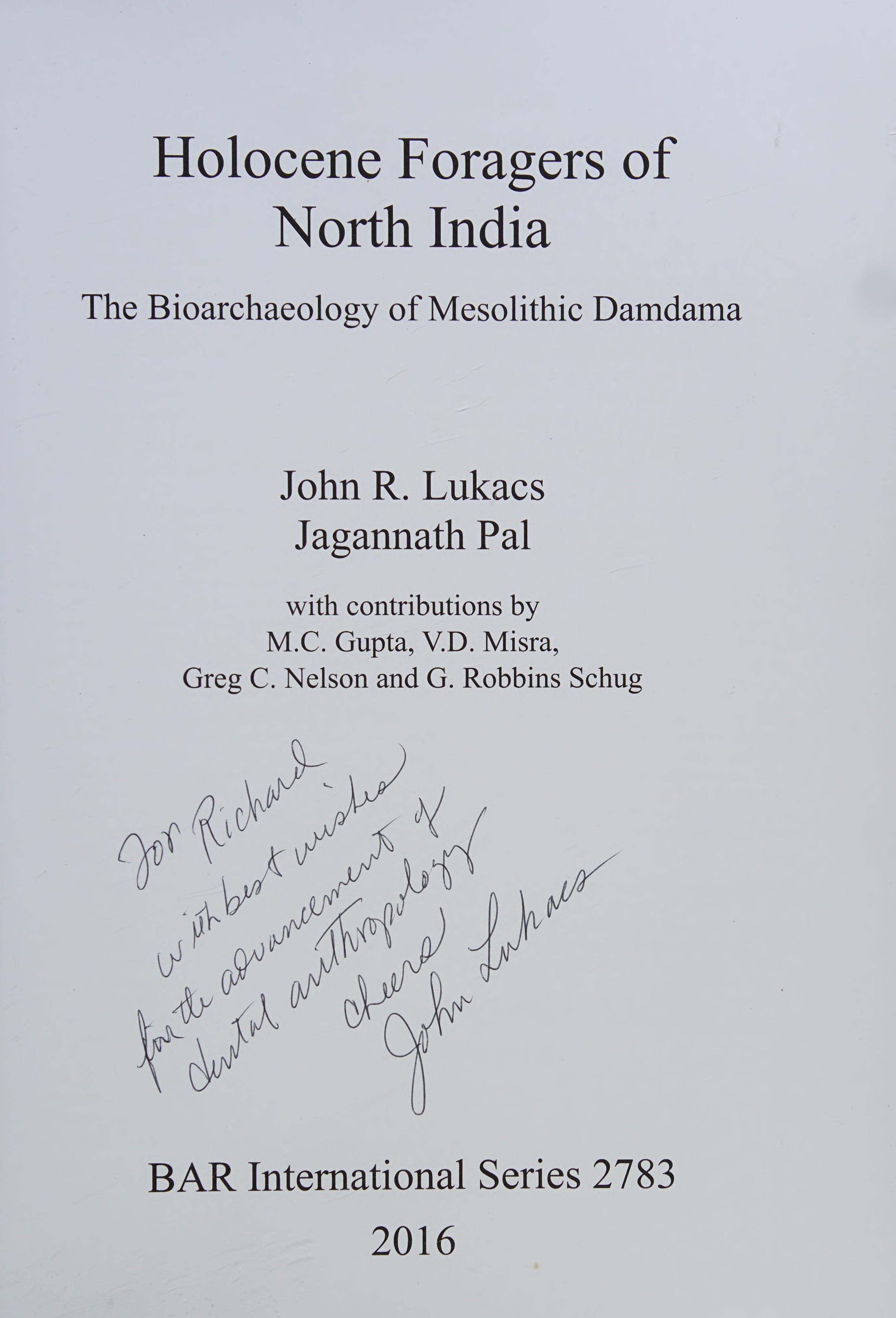 Holocene Foragers Of North India: The Bioarchaeology Of Mesolithic Damdama