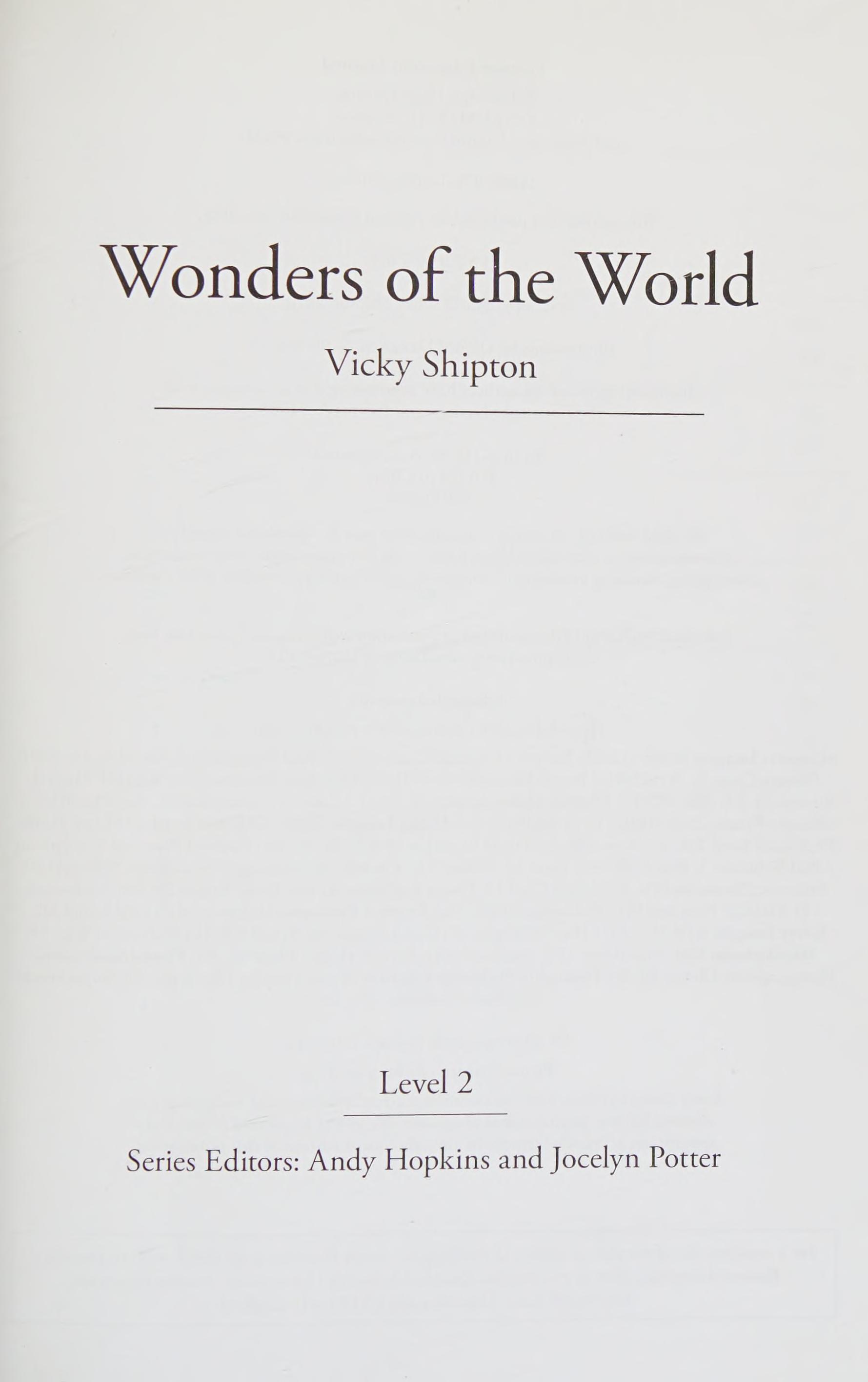 Wonders of the World, Level 2, Pearson English Active Readers
