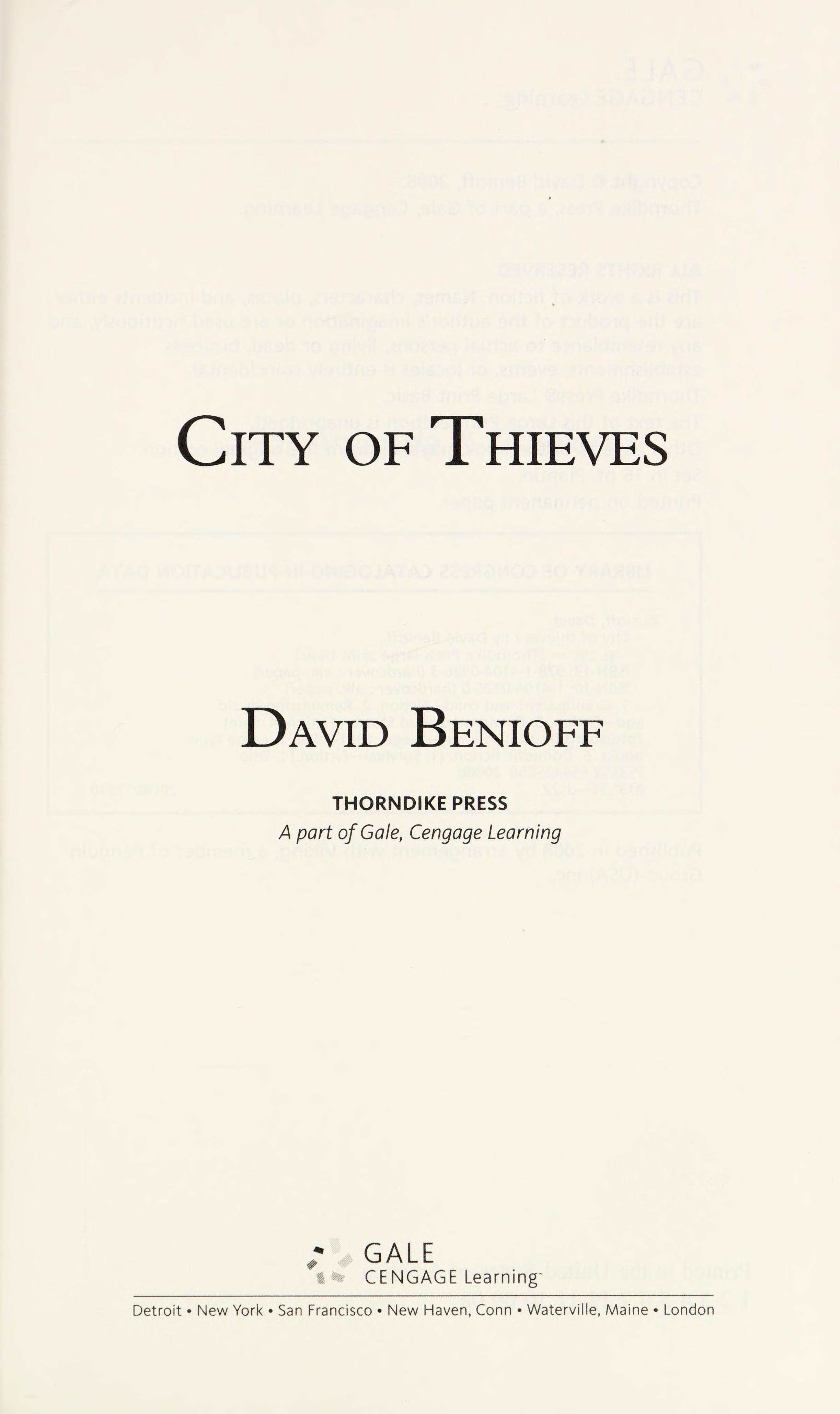 City of Thieves