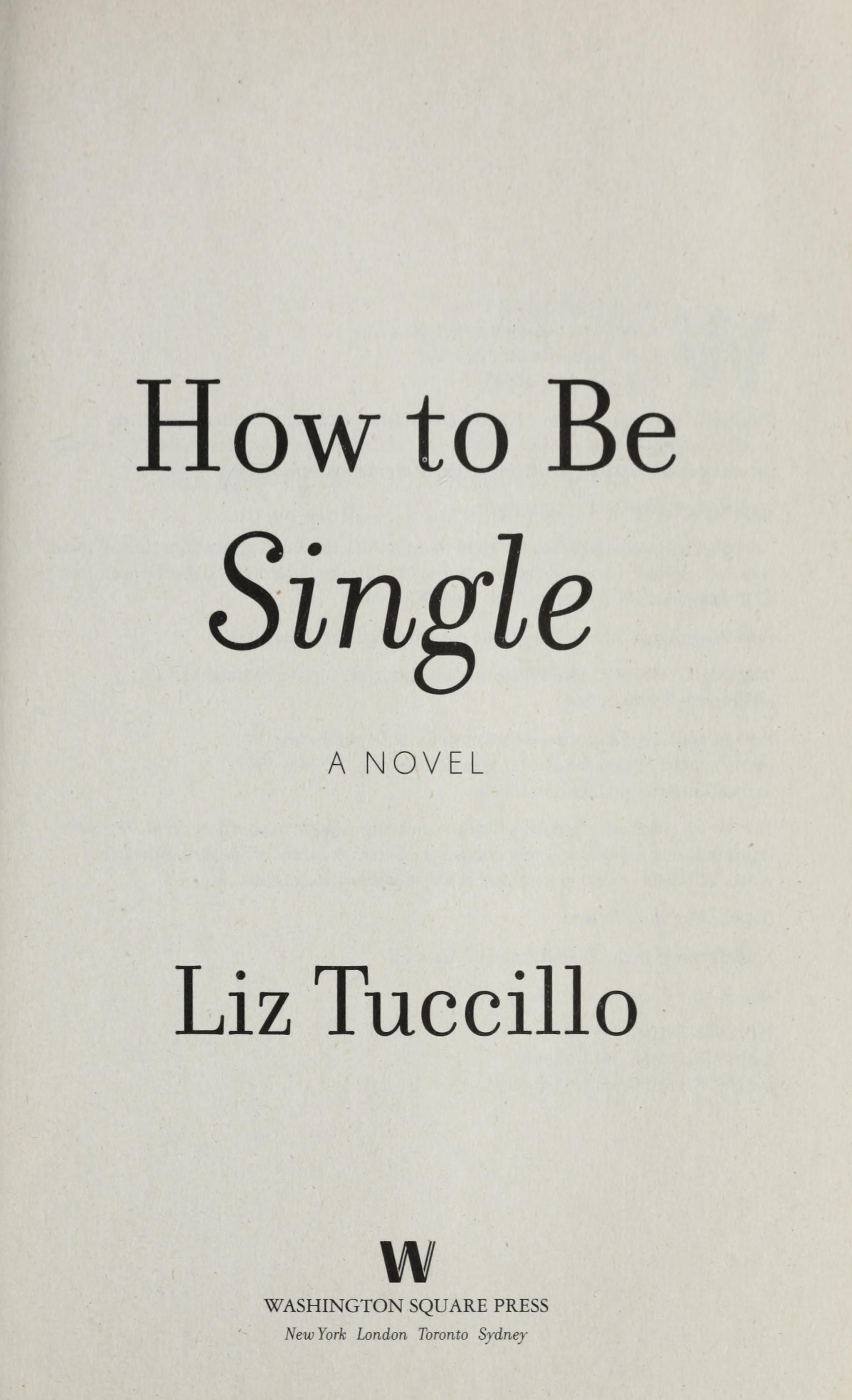 How To Be Single
