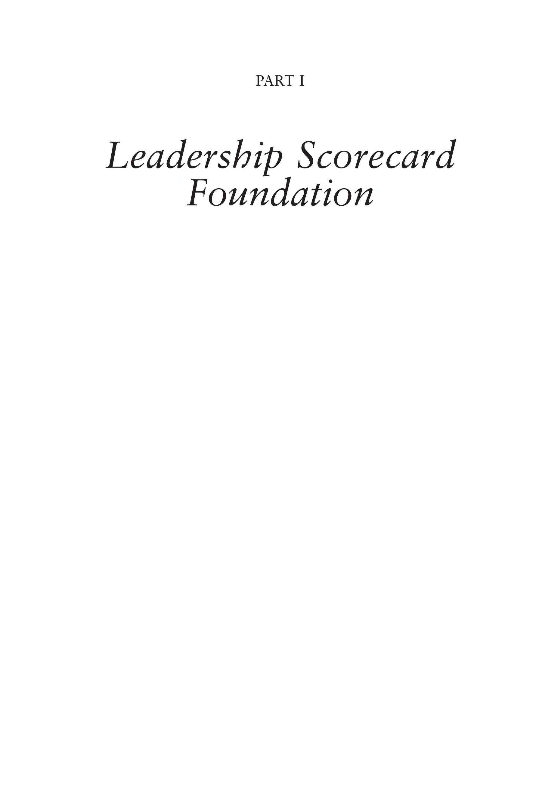 The leadership scorecard
