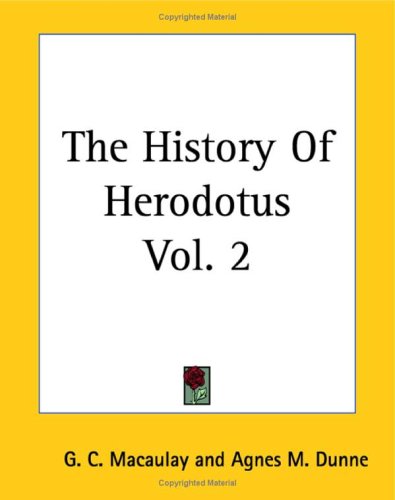 The History of Herodotus Vol. 2