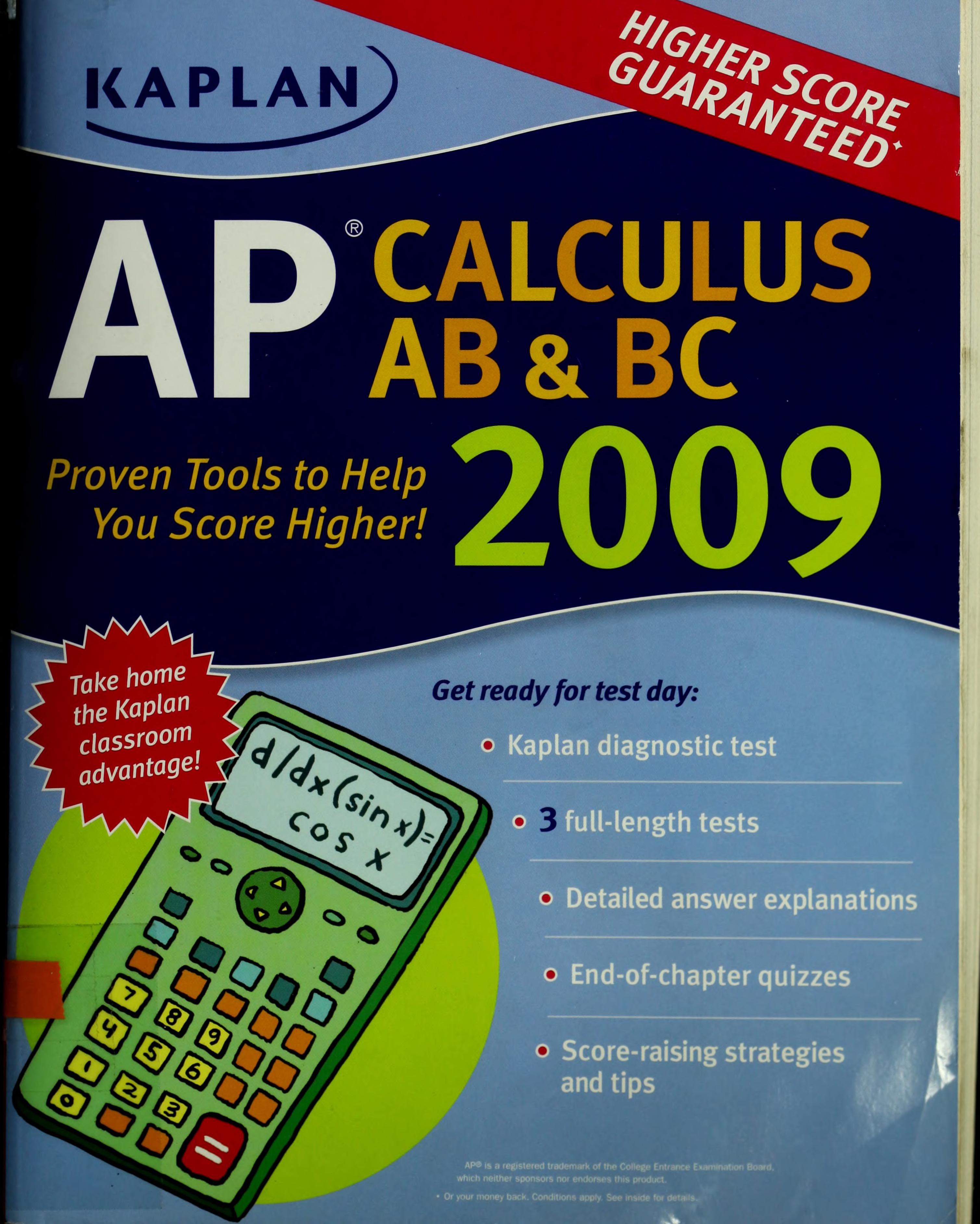 Kaplan AP Calculus AB BC 2009