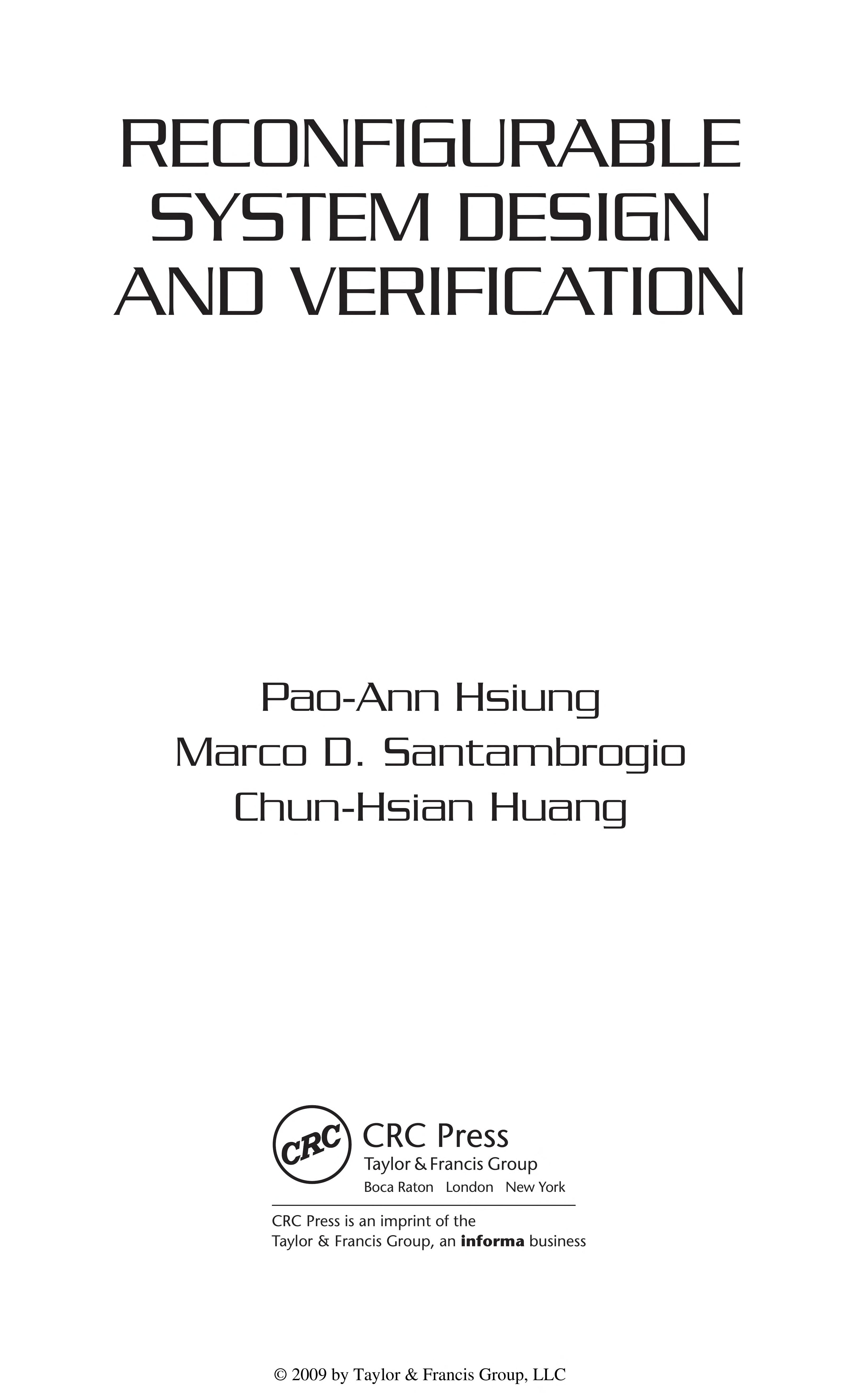 Reconfigurable System Design and Verification