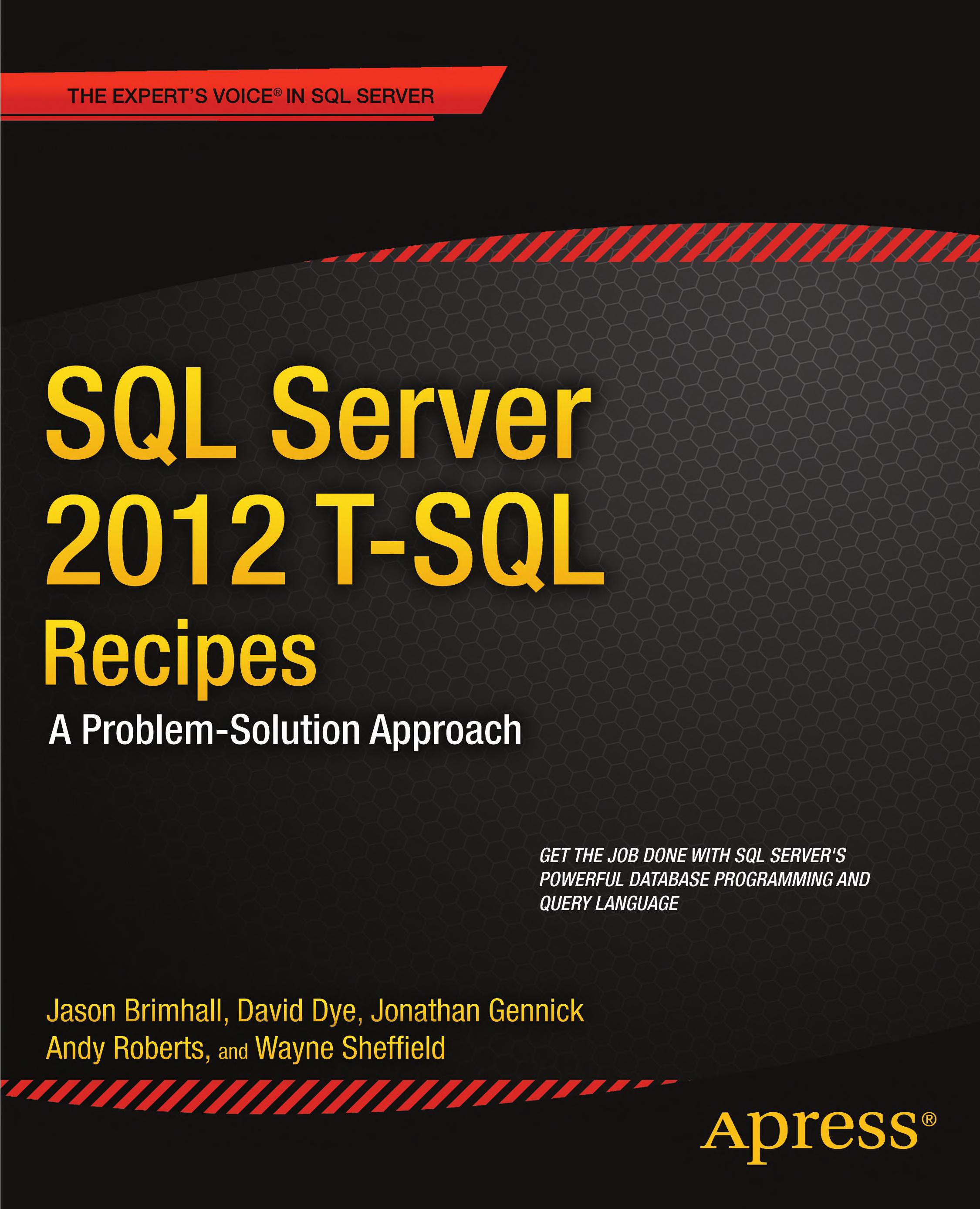SQL Server 2012 T SQL Recipes