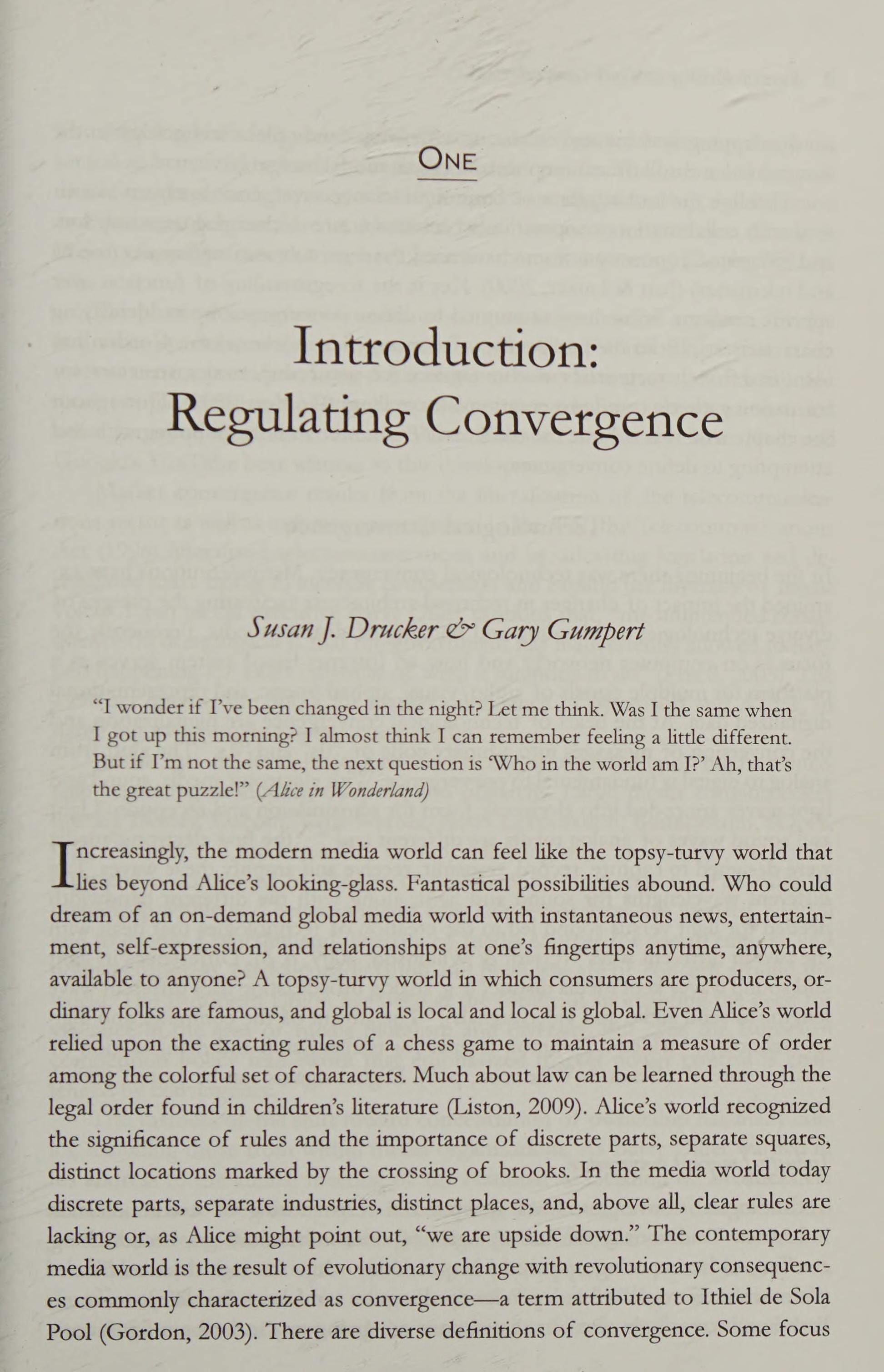 Regulating Convergence