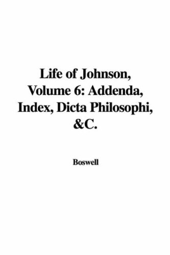 Life of Johnson, Volume 6