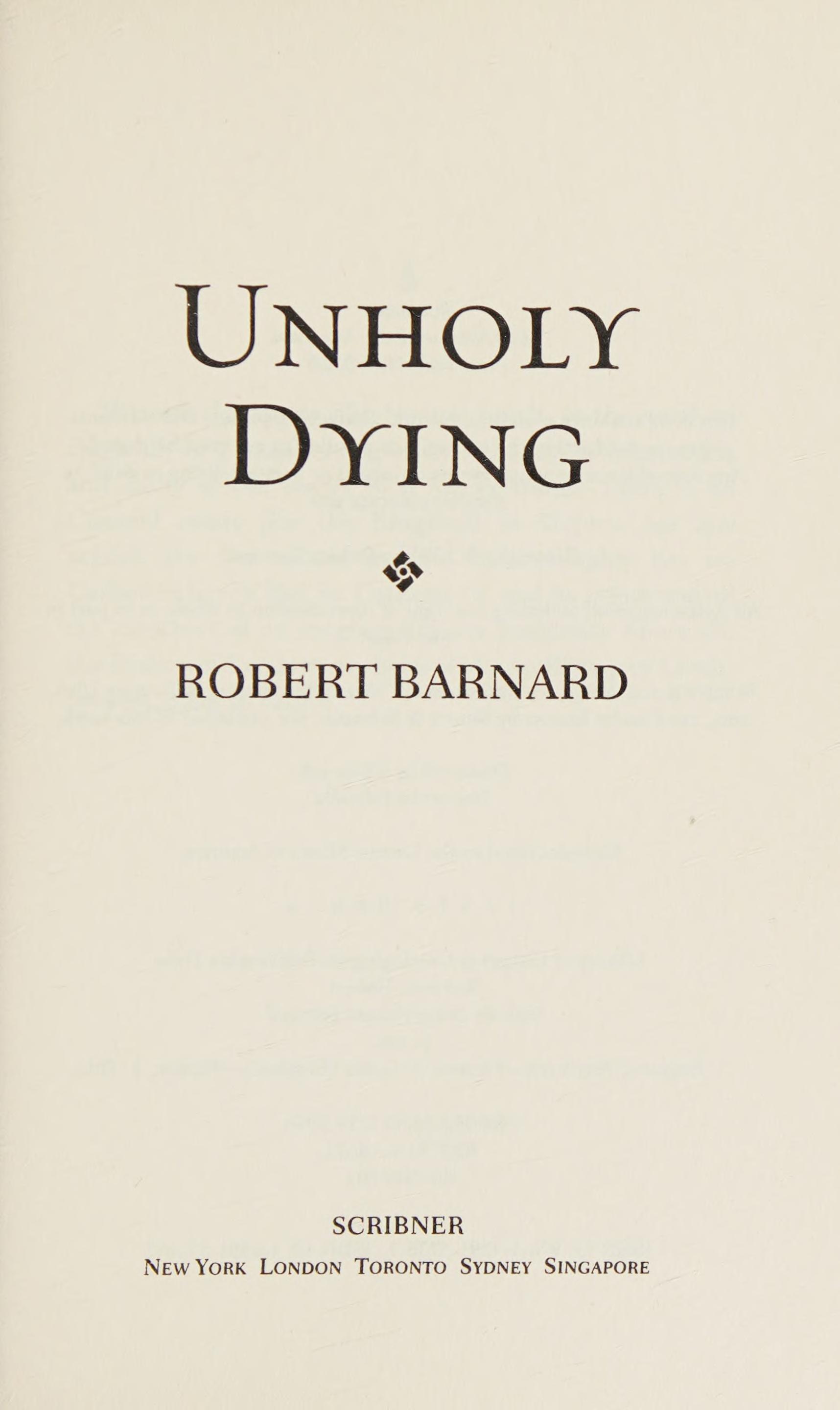 Unholy Dying
