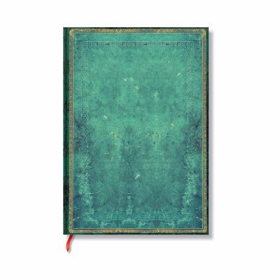 Pacific Blue (Old Leather Collection) Midi Lined Softcover Flexi Journal (Elastic Band Closure)