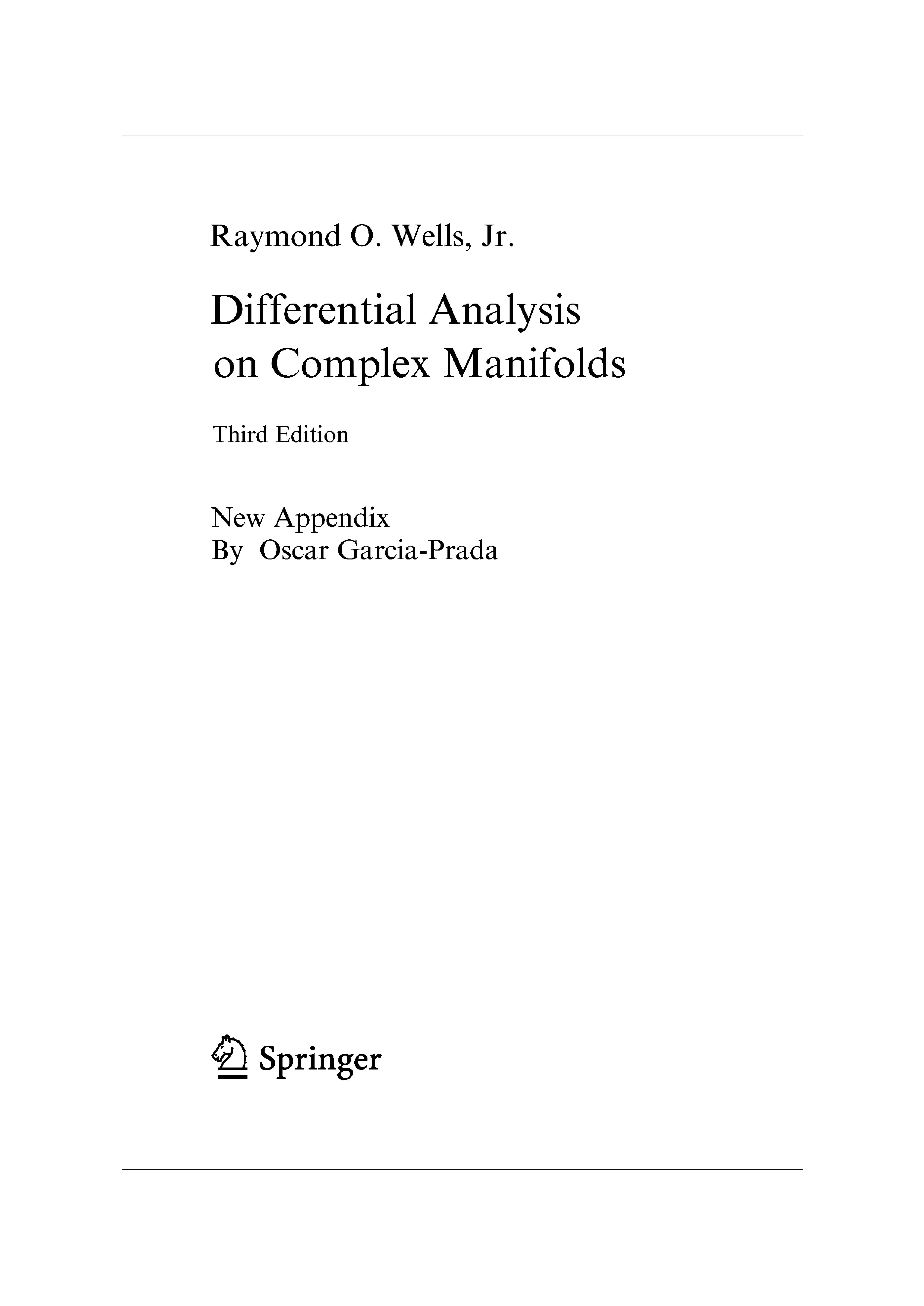 Differential Analysis on Complex Manifolds