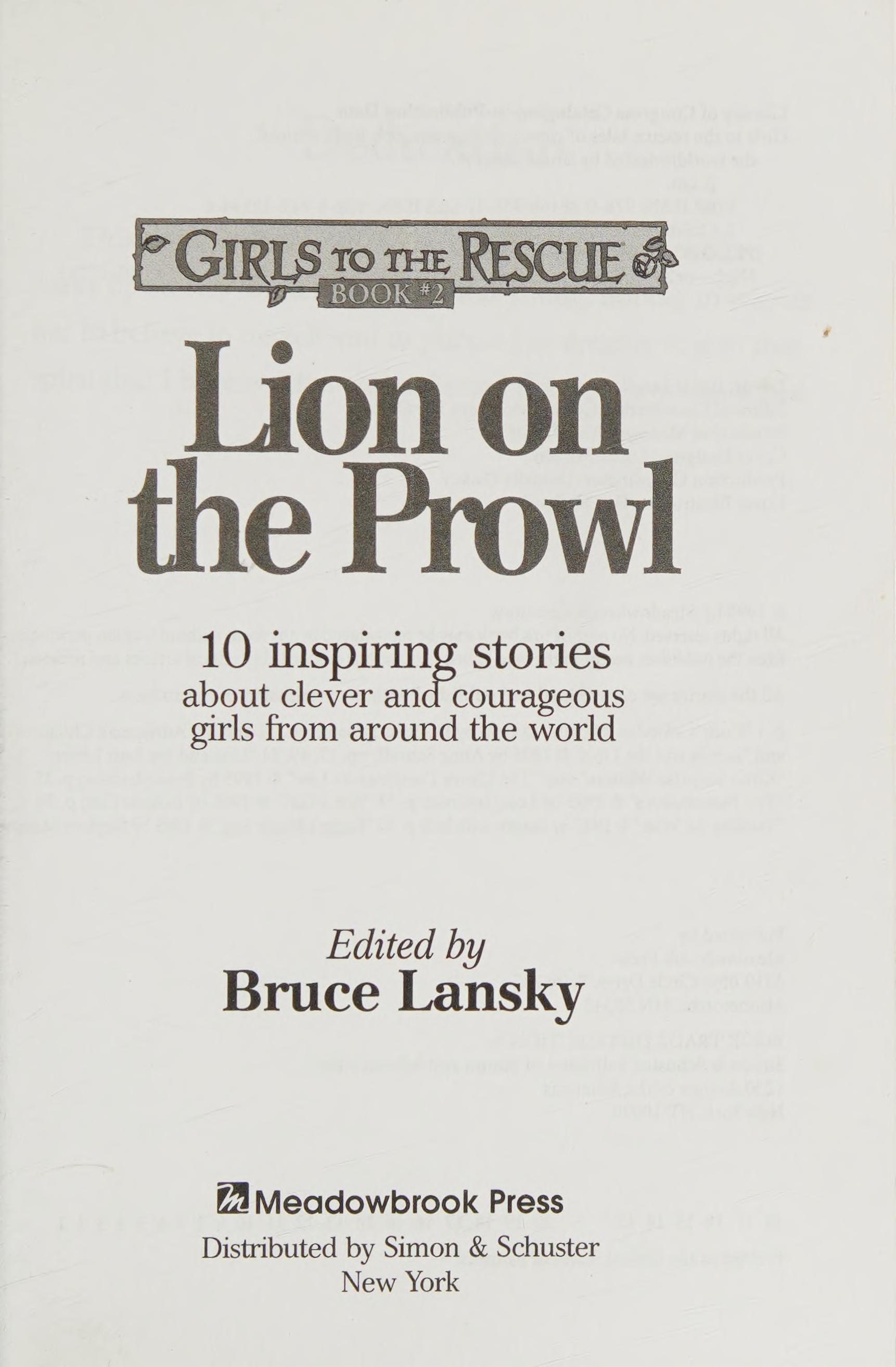 Girls To The Rescue #2_lion On The Prowl