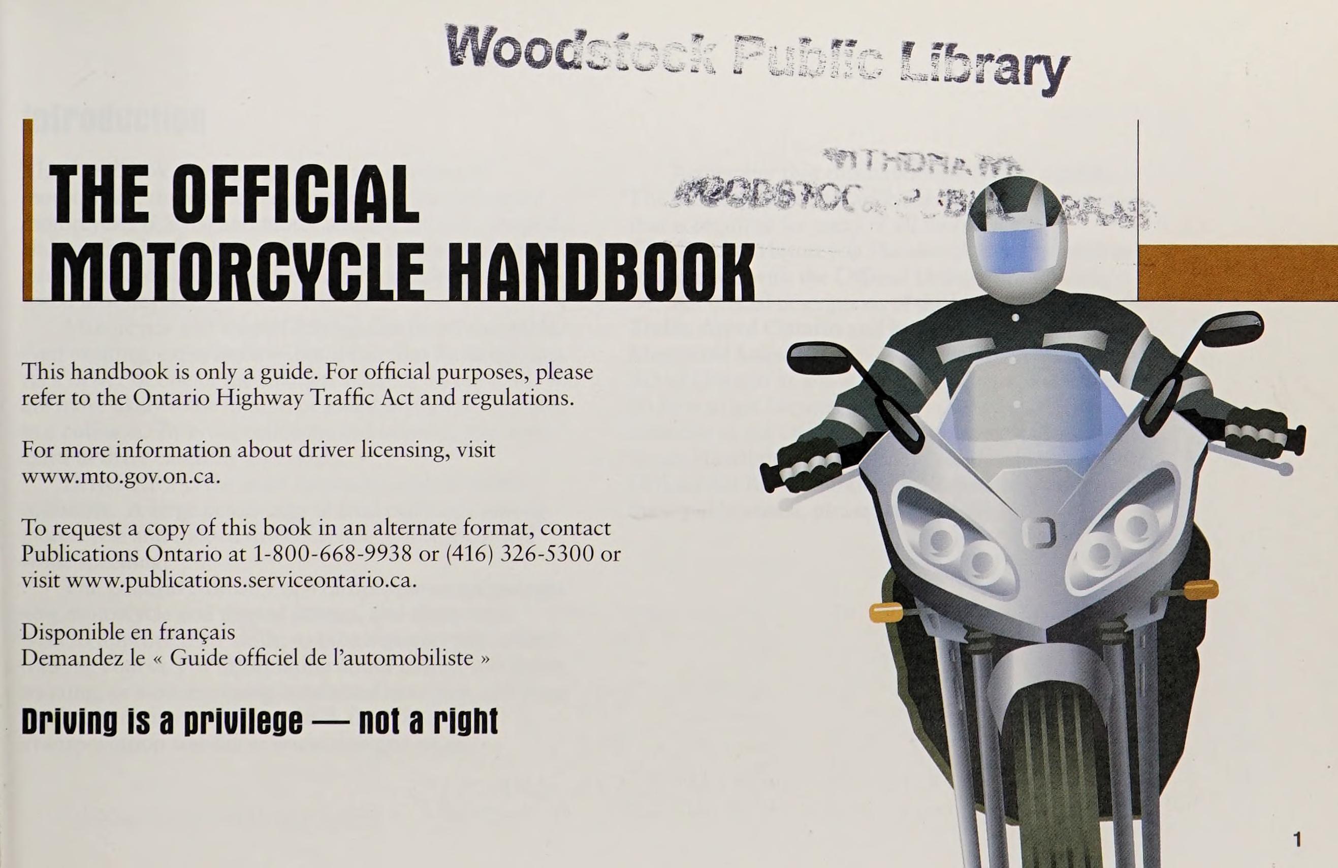 The Official Mto Motorcycle Handbook