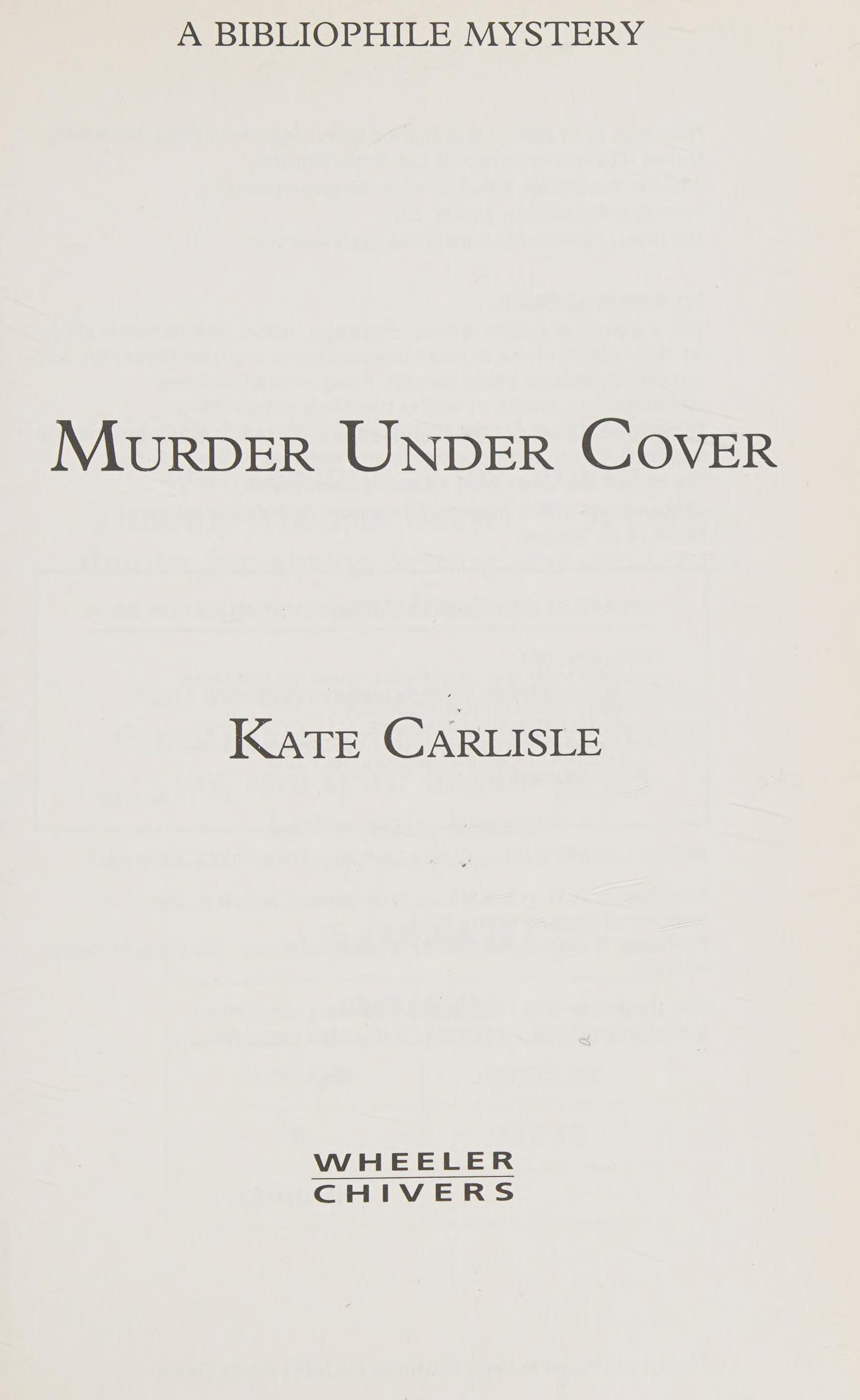 Murder under cover