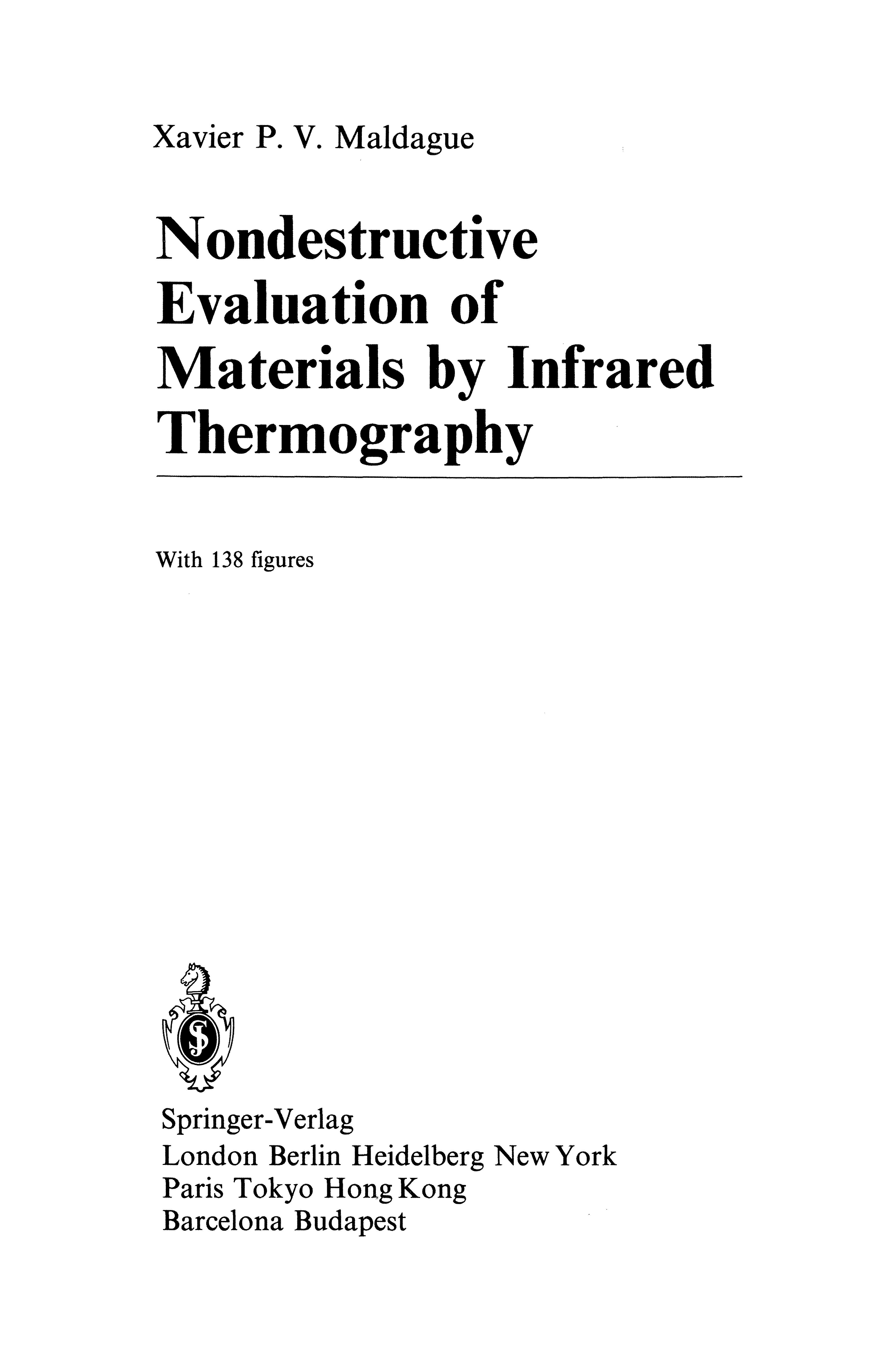 Nondestructive Evaluation Of Materials By Infrared Thermography