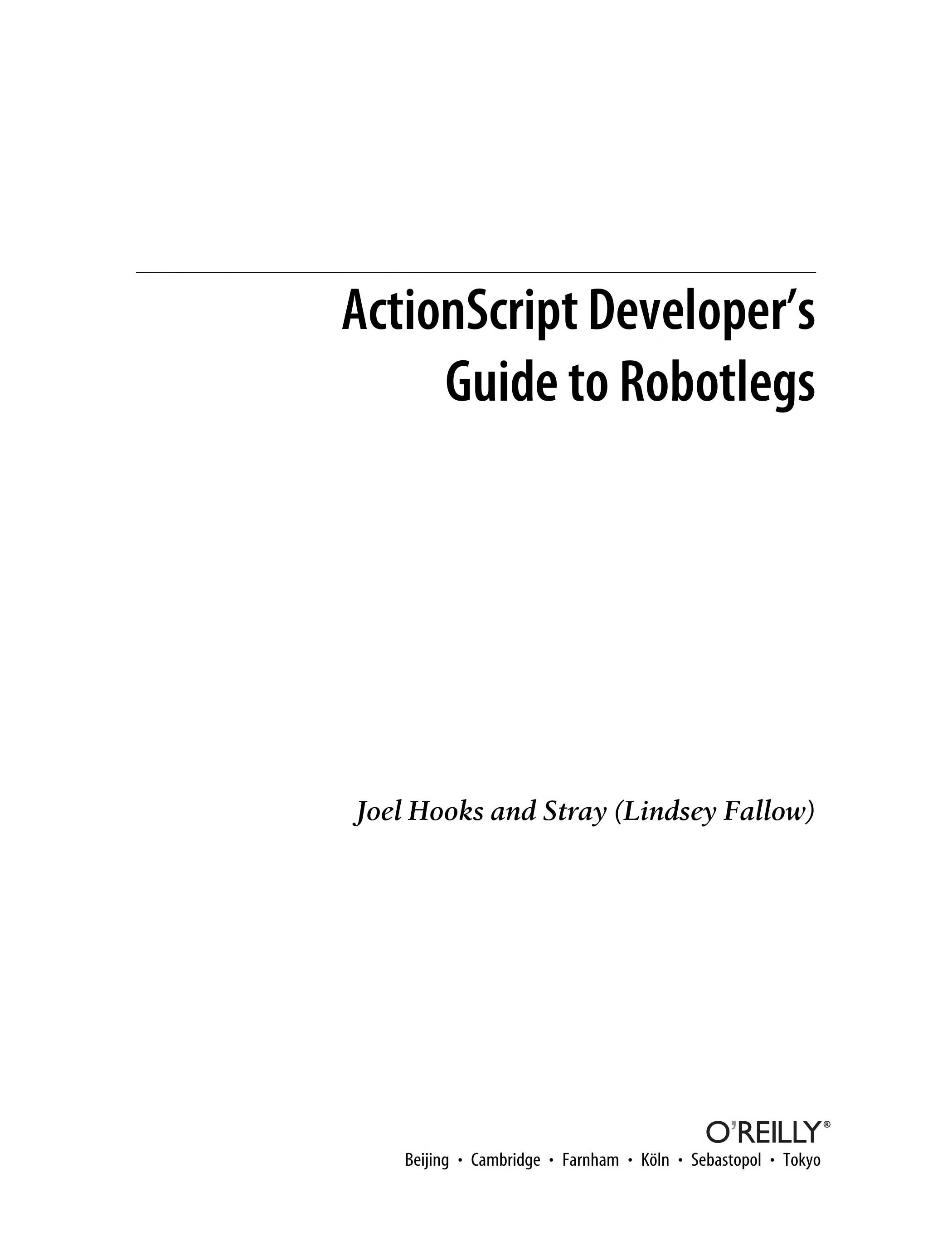ActionScript Developer's Guide to Robotlegs