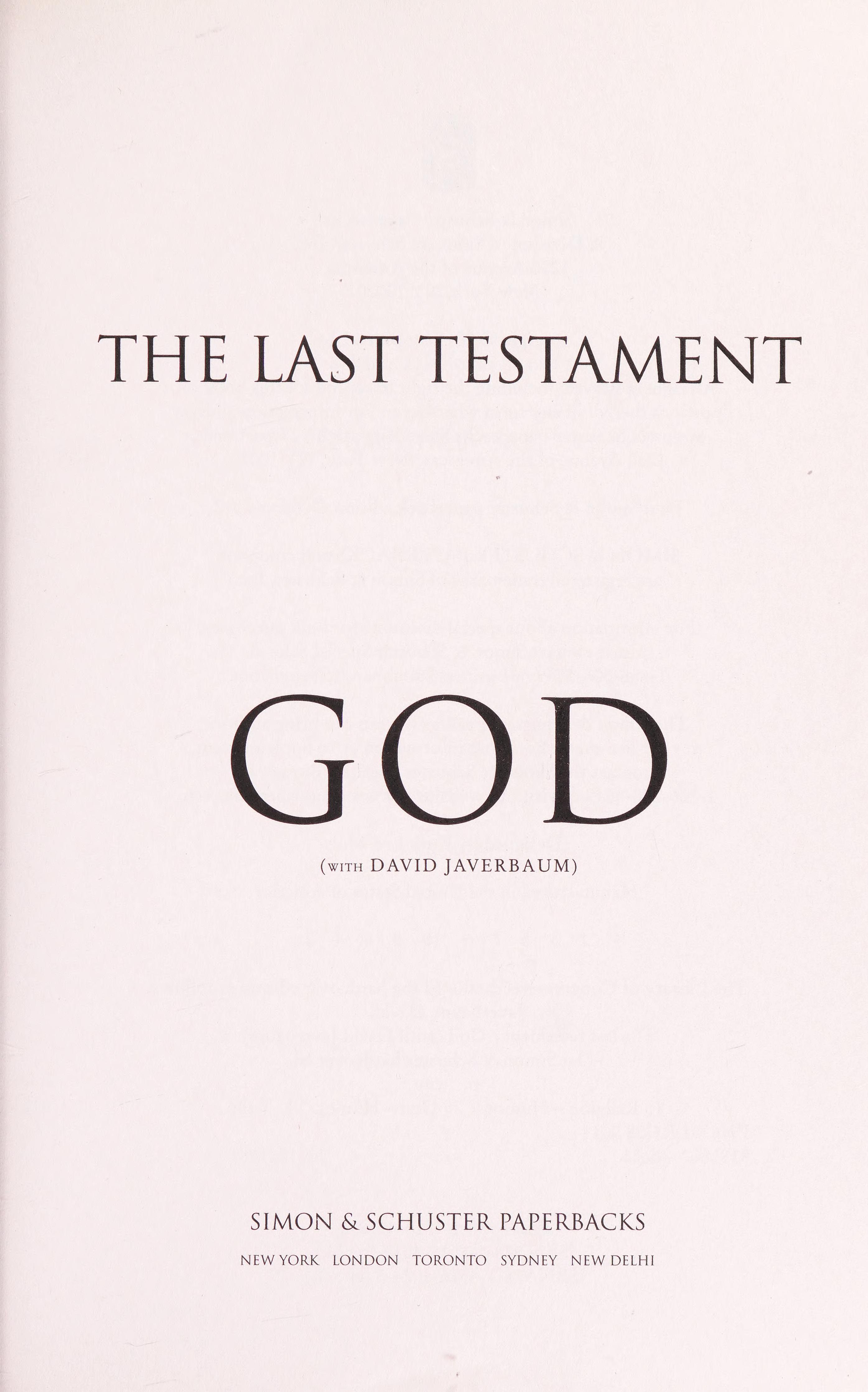 The Last Testament