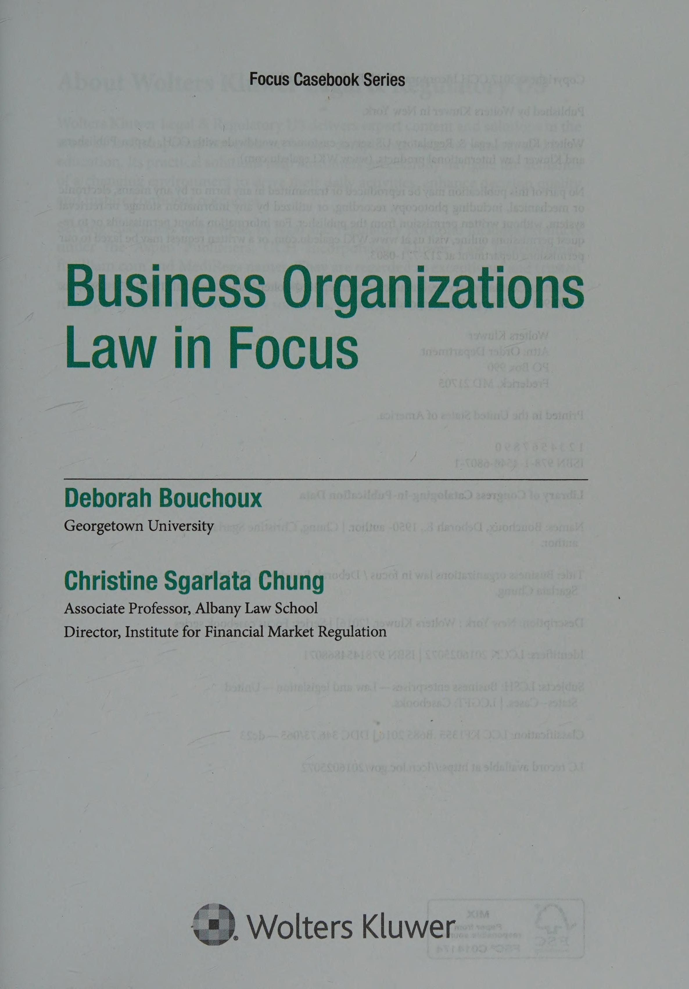Business Organizations in Focus