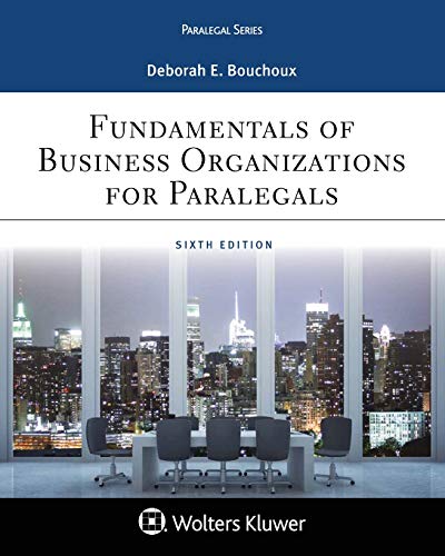 Fundamentals of Business Organizations for Paralegals
