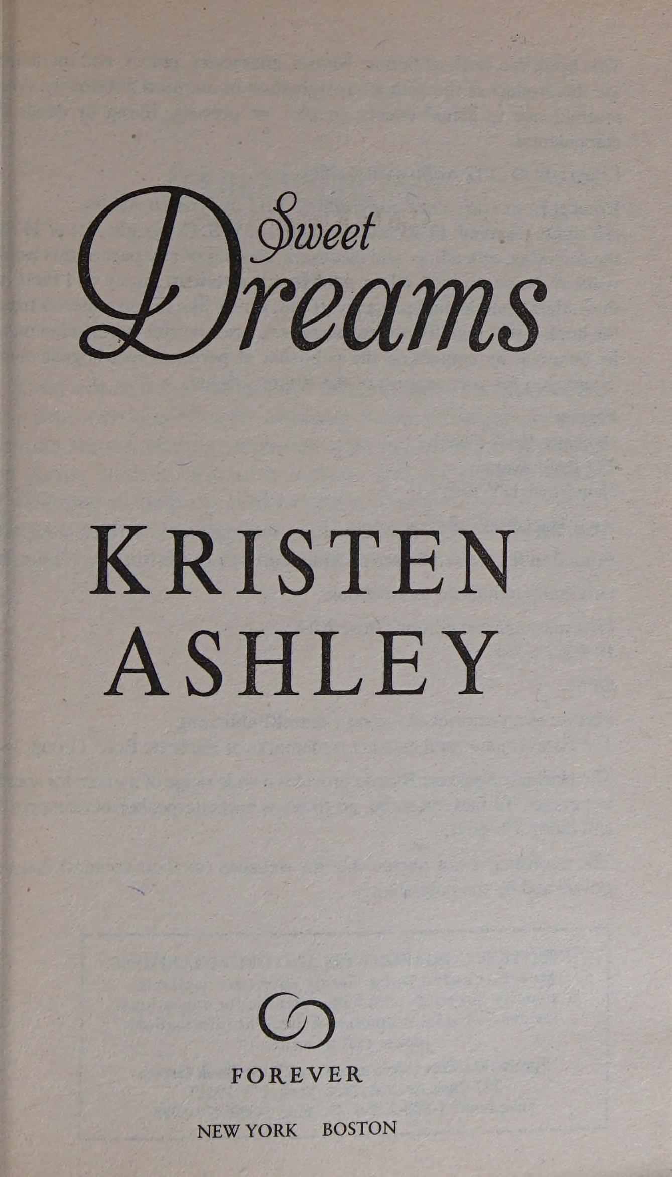 Sweet Dreams by Kristen Ashley, ISBN 9781455599080