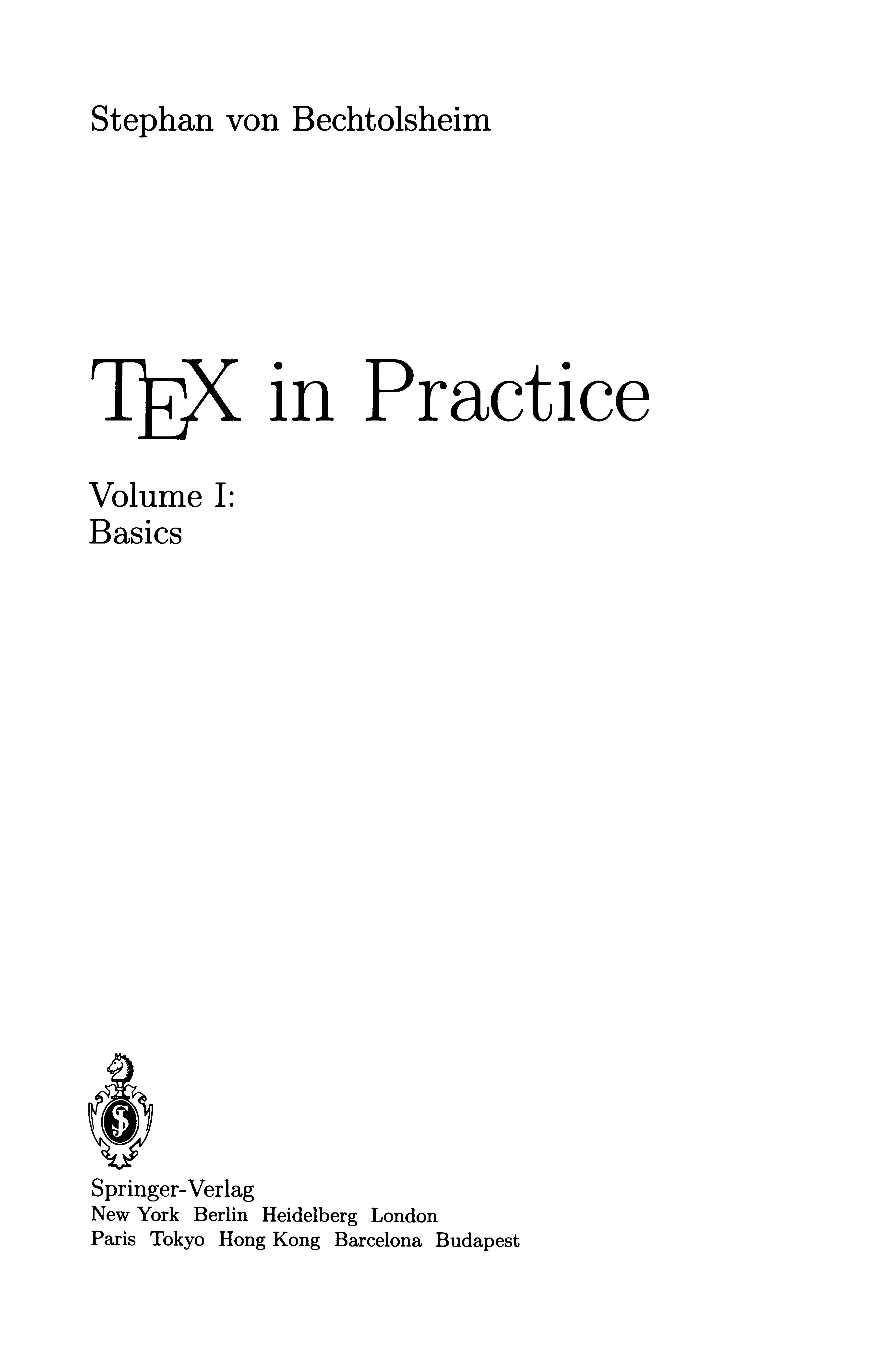 TEX In Practice