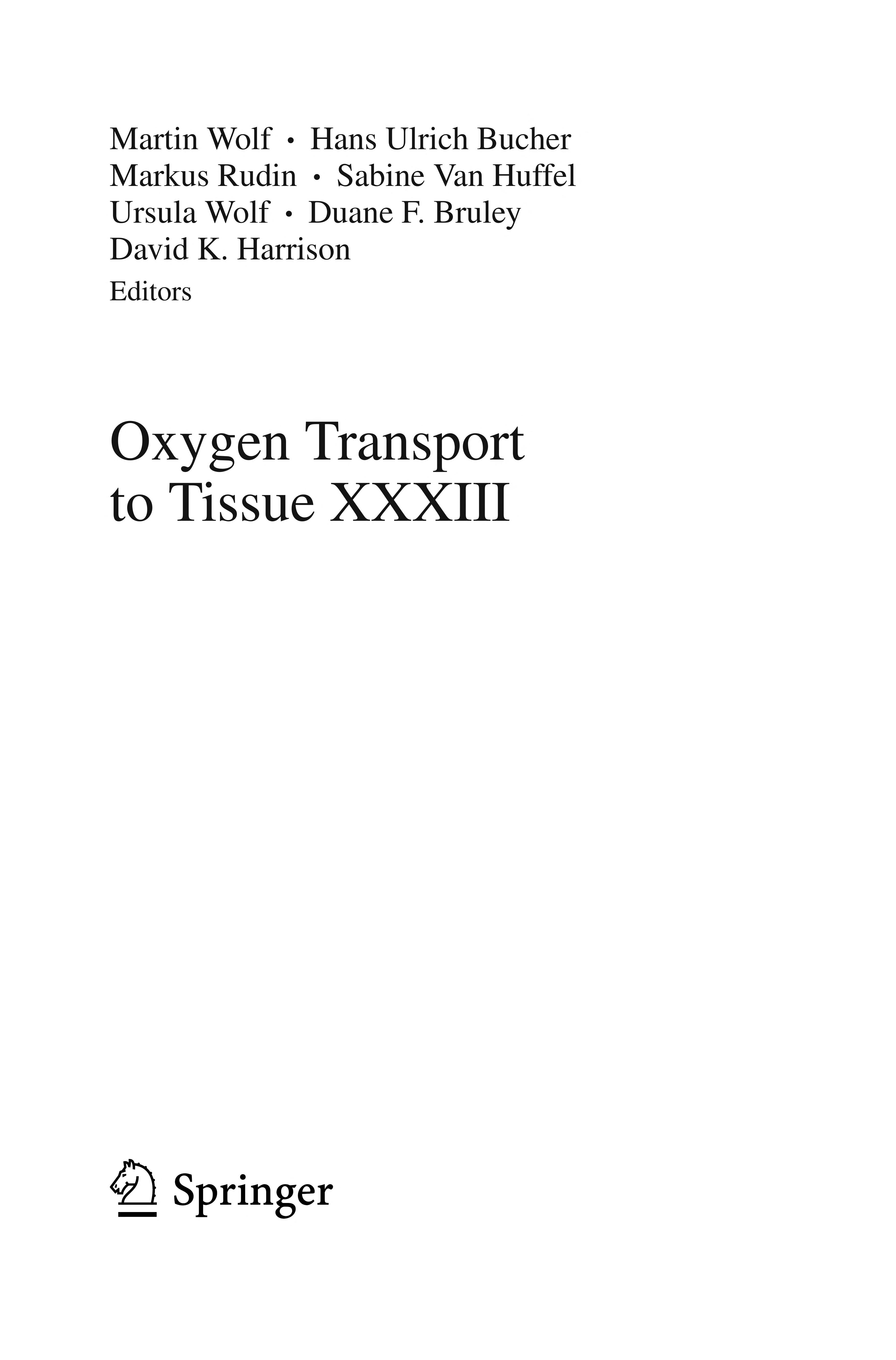 Oxygen transport to tissue XXXIII